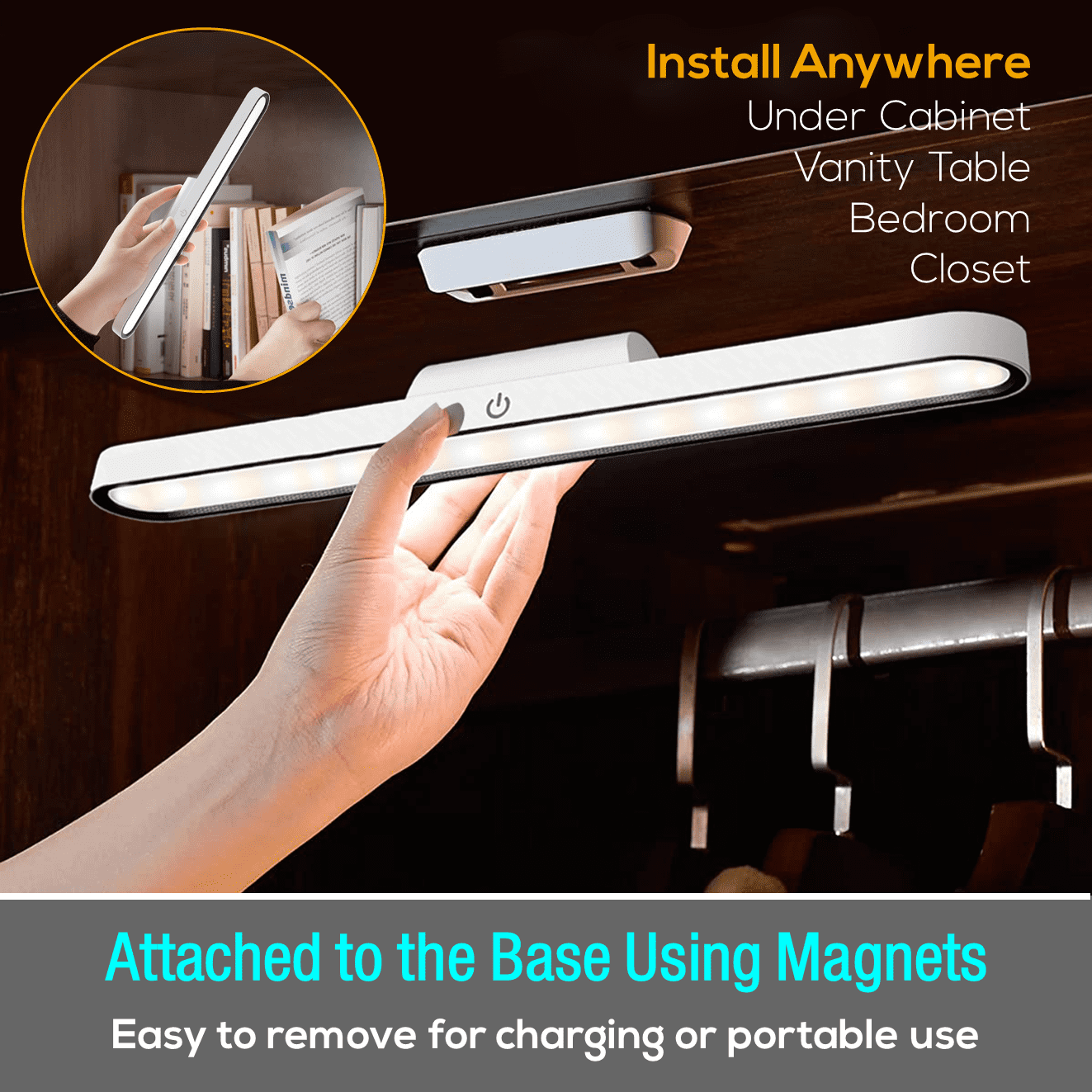 Rechargeable 28 LED Under Cabinet Lights