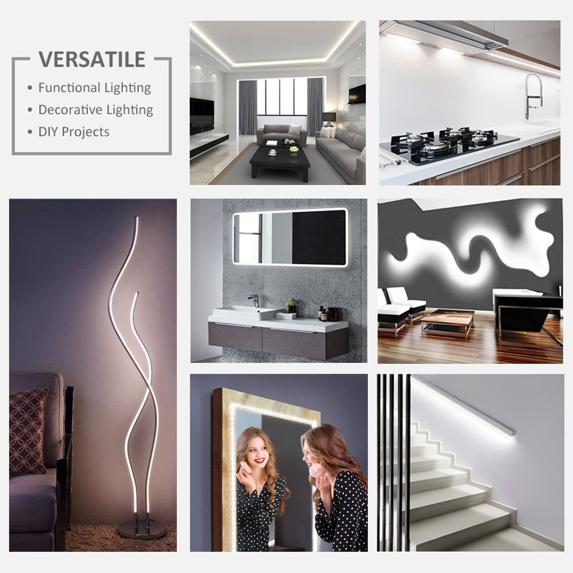 Under Cabinet LED Strip Lights With Remote Control