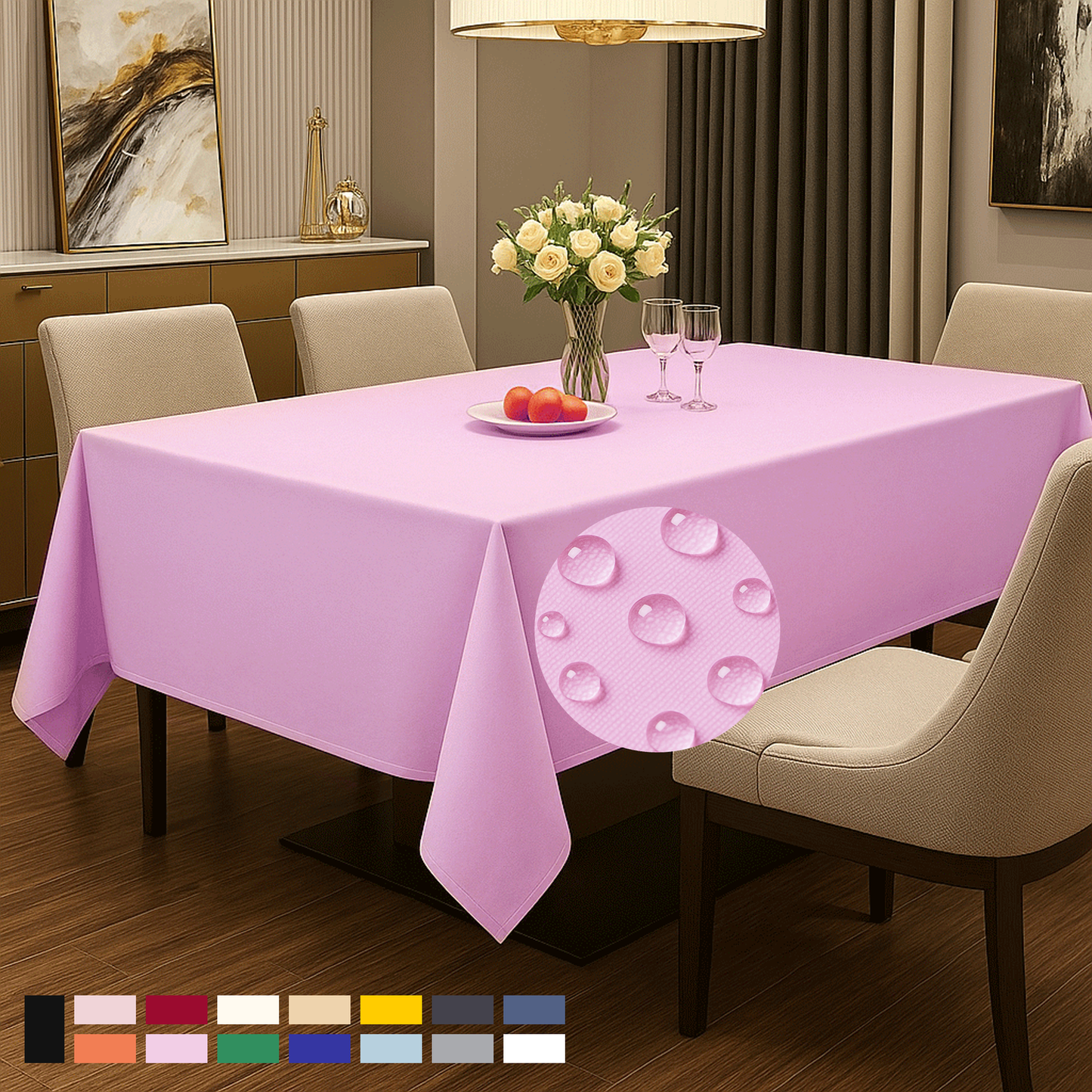 ComfiTime Durable Polyester Tablecloth Rectangle
