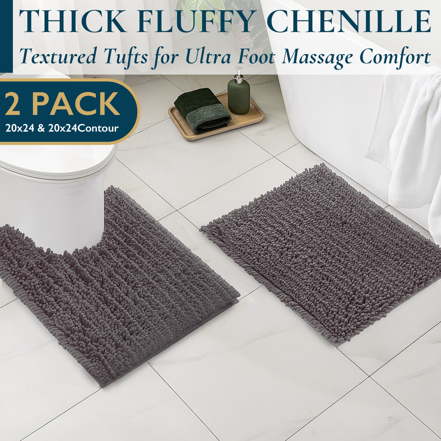 Chenille Bathroom Rug-P