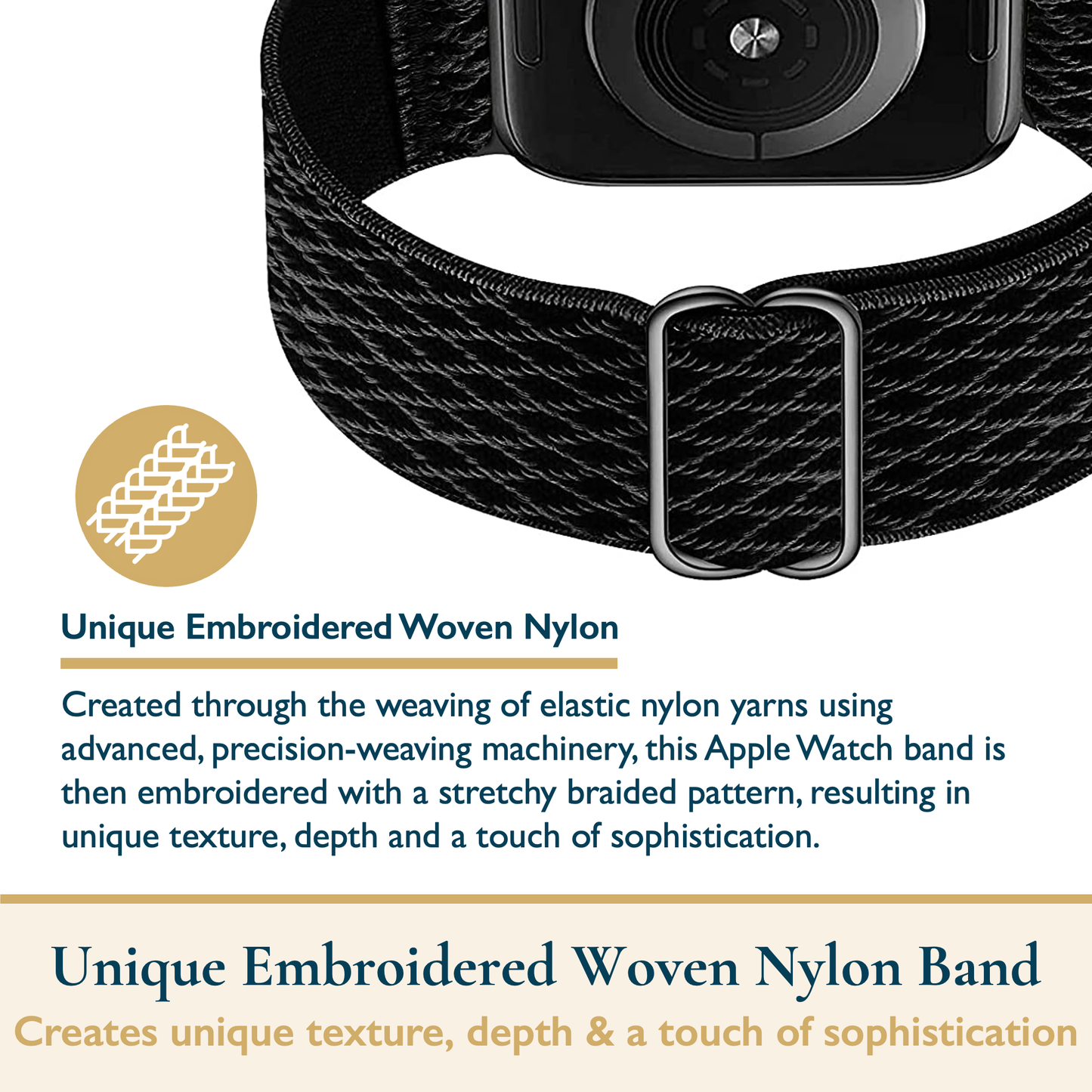 Stretchy Nylon Apple Watch Band, 3 Pack