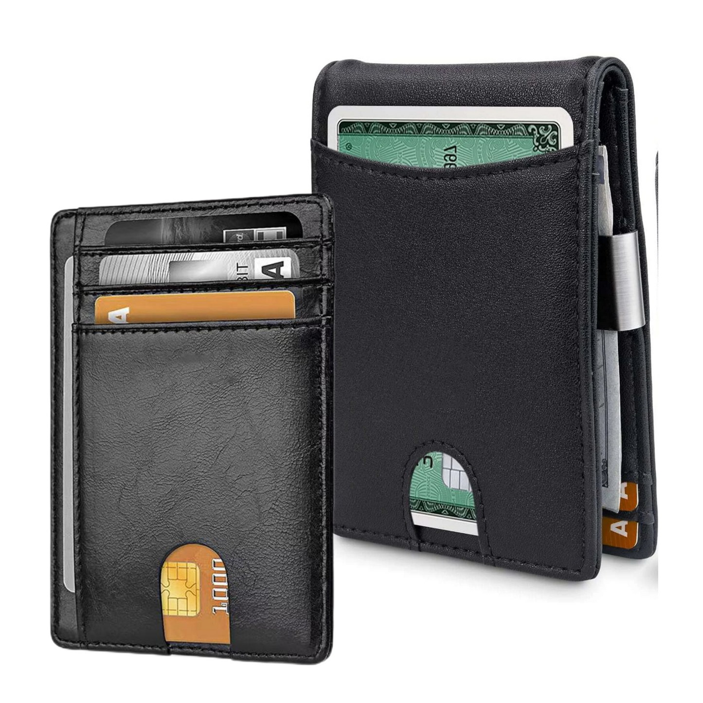 Men‘s Wallet with Money Slim and Cash Clip - RFID Blocking Wallet