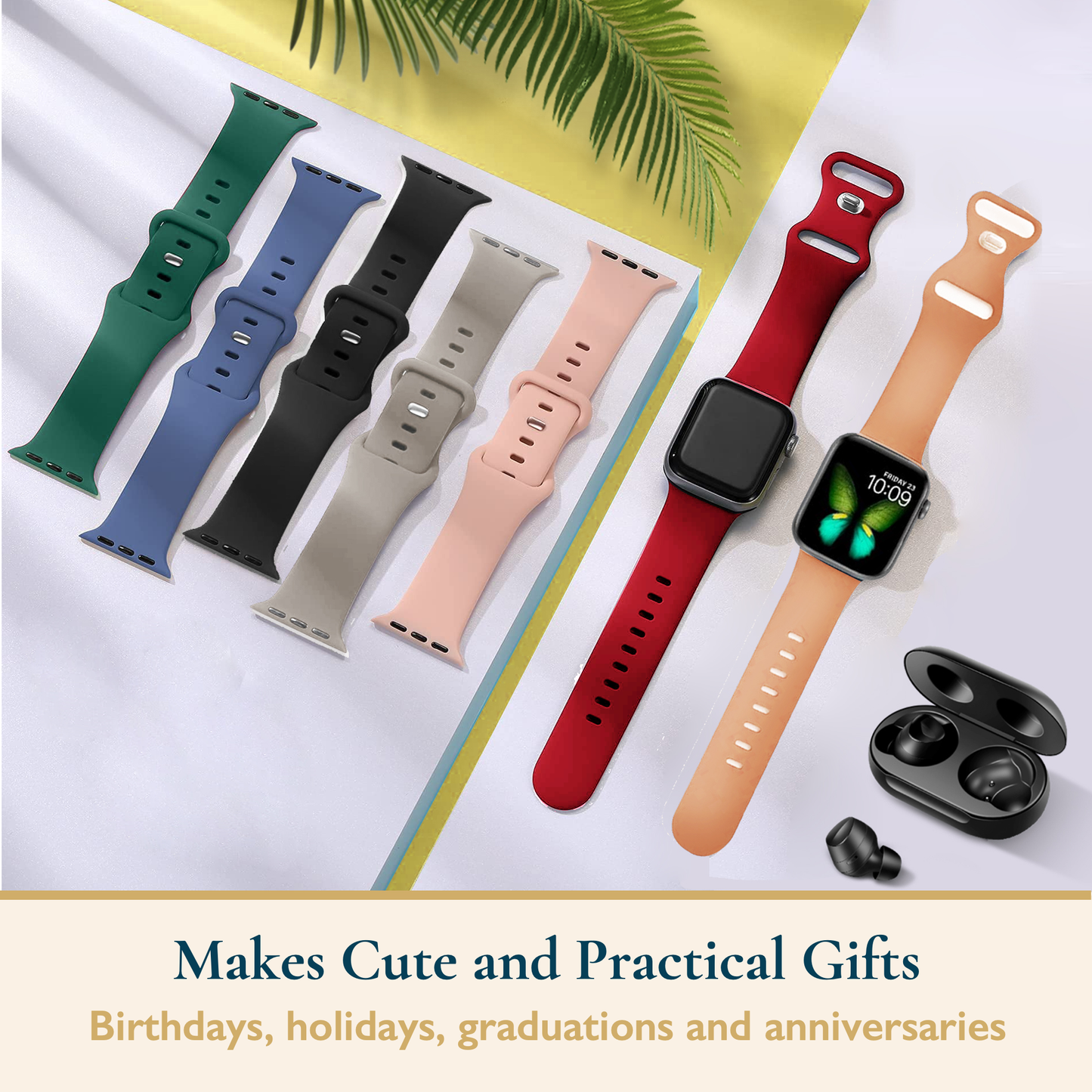 Silicone Apple Watch Sport Band, 6 Pack