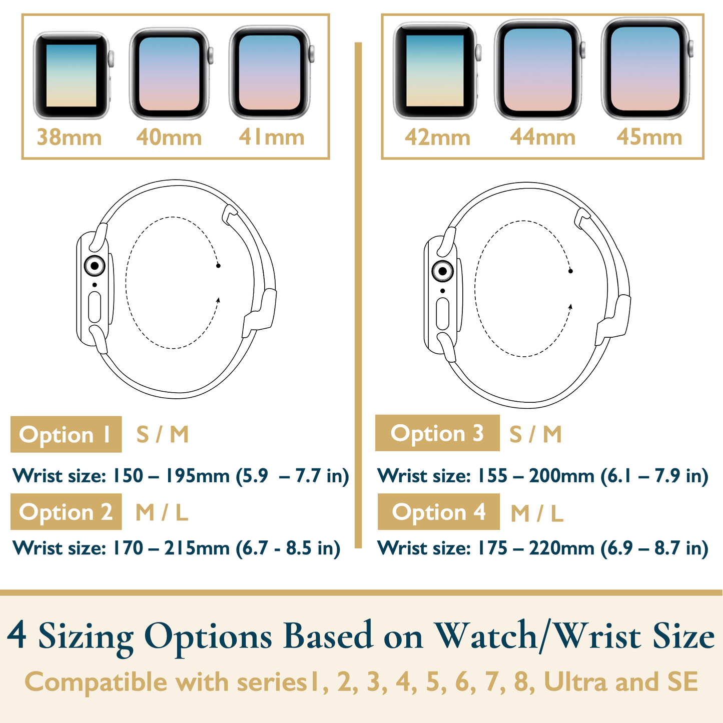 Silicone Apple Watch Sport Band With Air Holes, 4 Pack