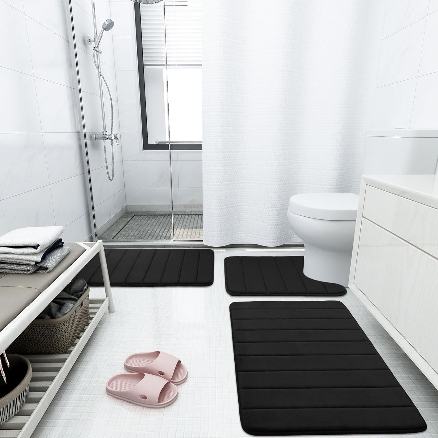Memory Bathroom Rugs - Stripe