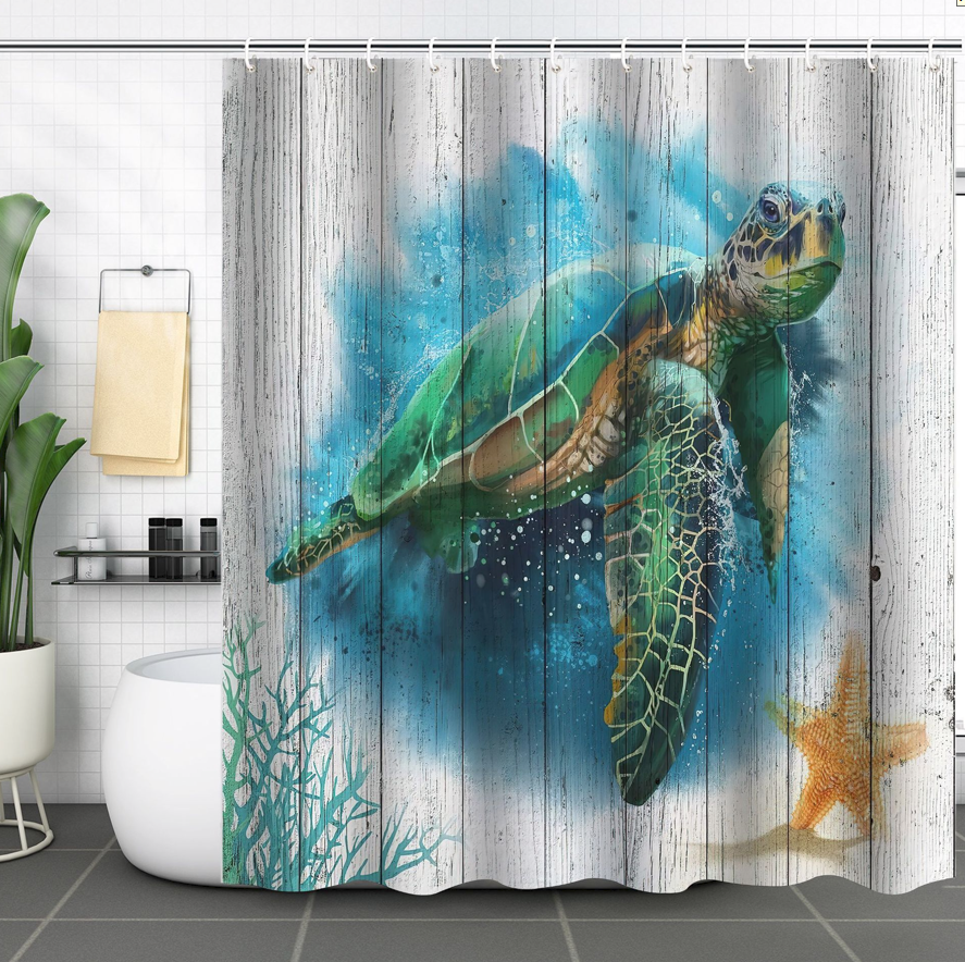 ComfiTime Shower Curtain with Hooks, 120GSM, 72 x 72