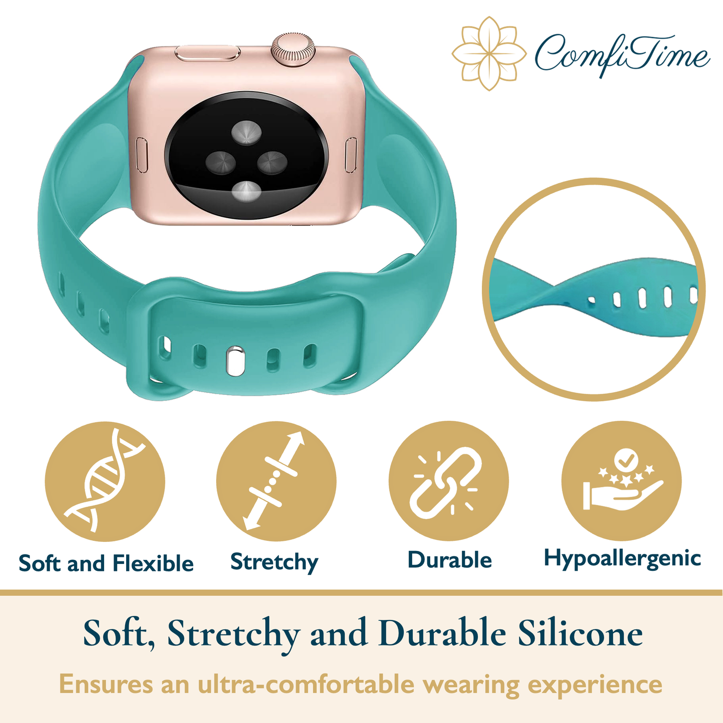 Silicone Apple Watch Sport Band, 6 Pack