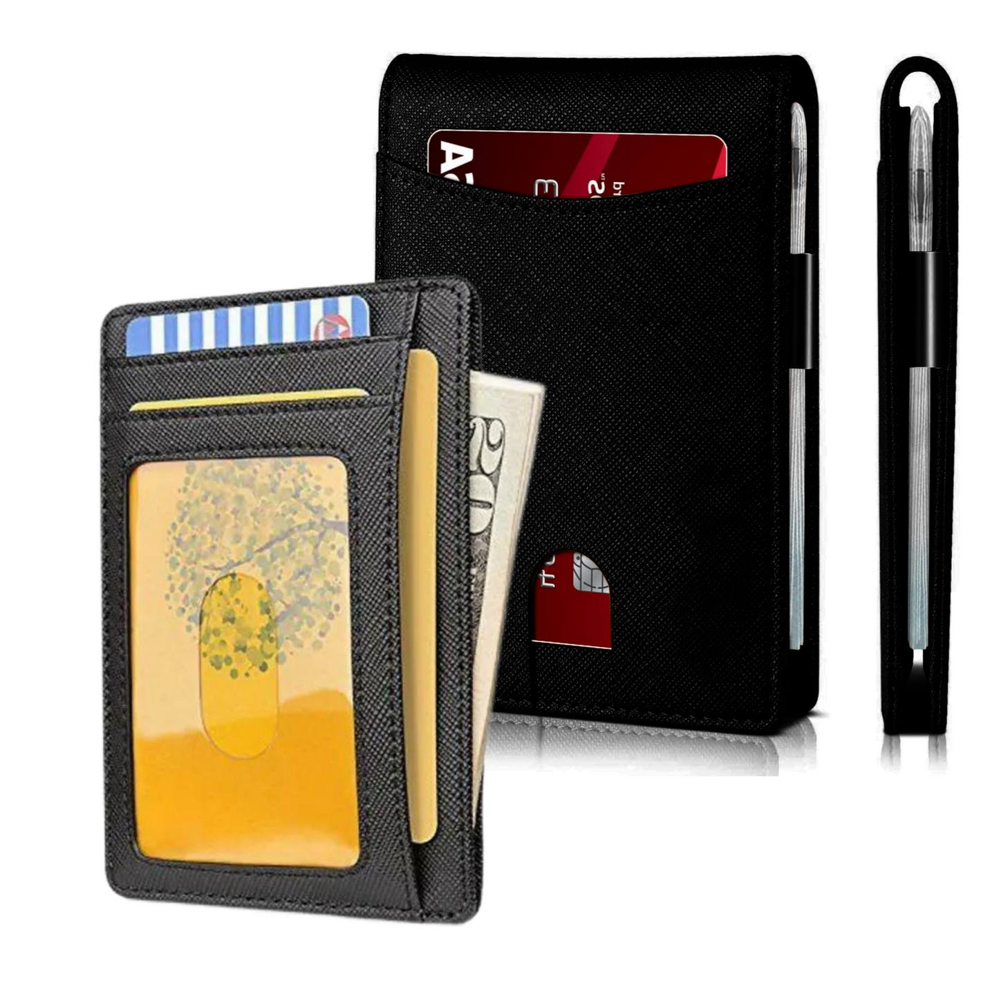 Men‘s Wallet with Money Slim and Cash Clip - RFID Blocking Wallet