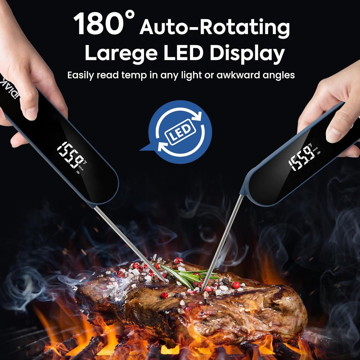 Meat Thermometer - Instant Read Digital Food Thermometer for Cooking