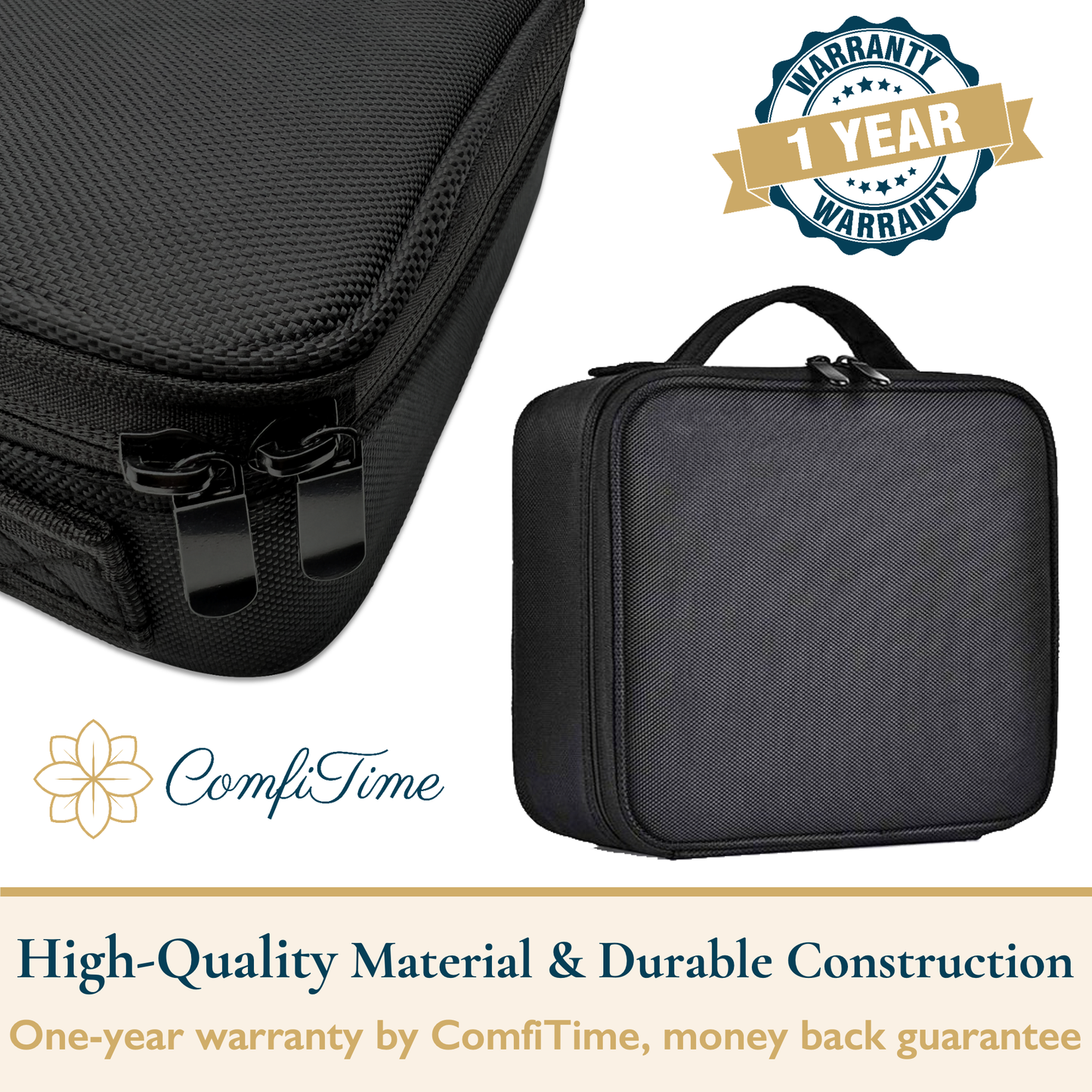 Customizable Makeup Case With Bonus Travel Mirror