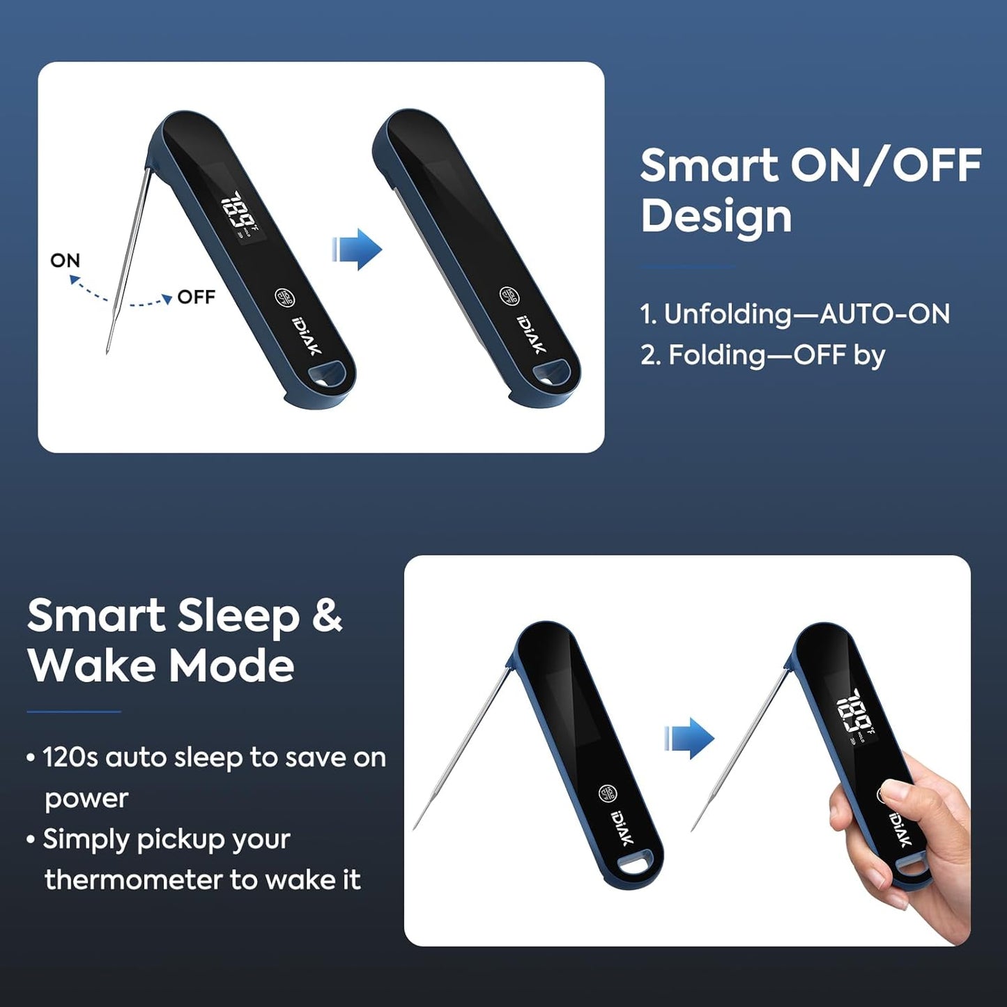 Meat Thermometer - Instant Read Digital Food Thermometer for Cooking