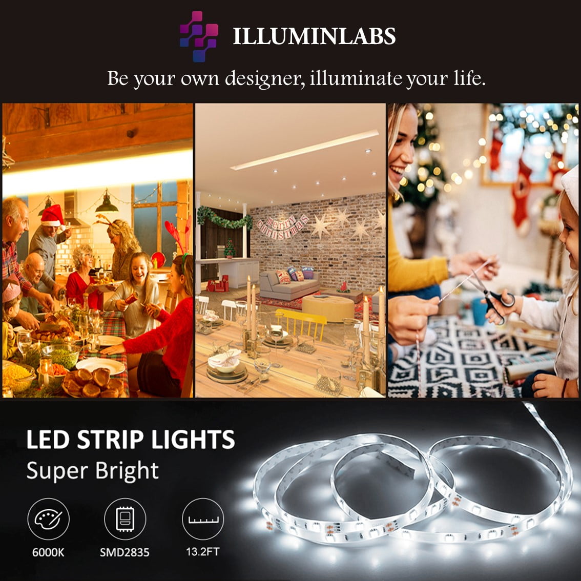 Under Cabinet LED Strip Lights With Remote Control