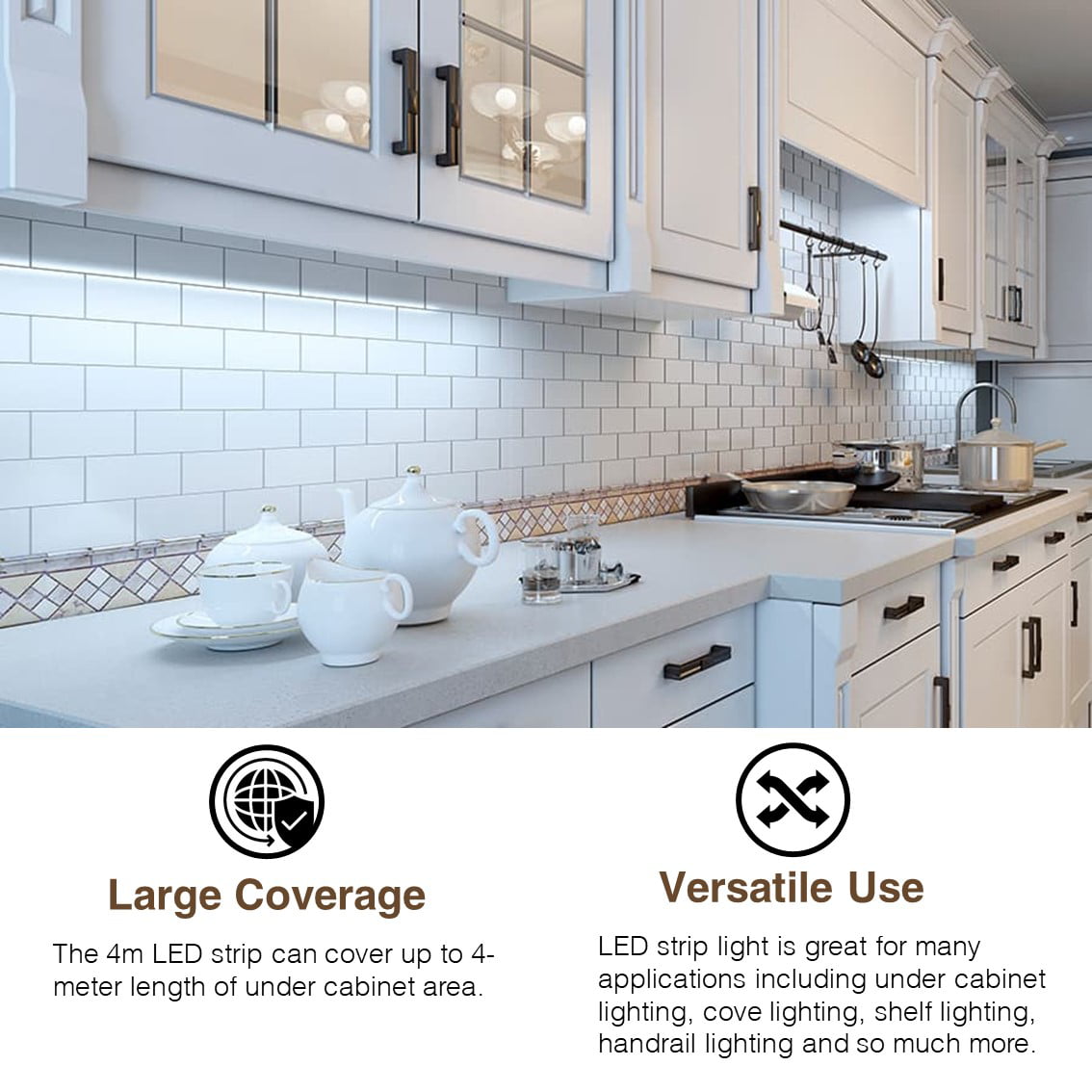 Under Cabinet LED Strip Lights With Remote Control