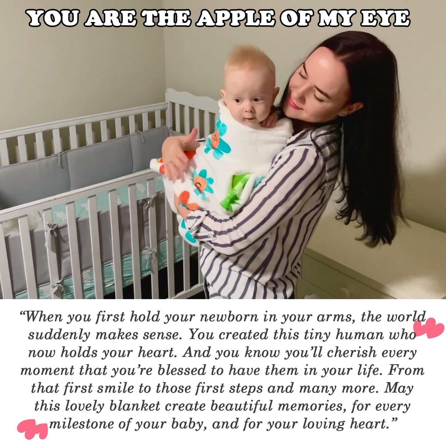 Soft Fleece Baby Milestone Blanket, 300 GSM, 40 x 60 in