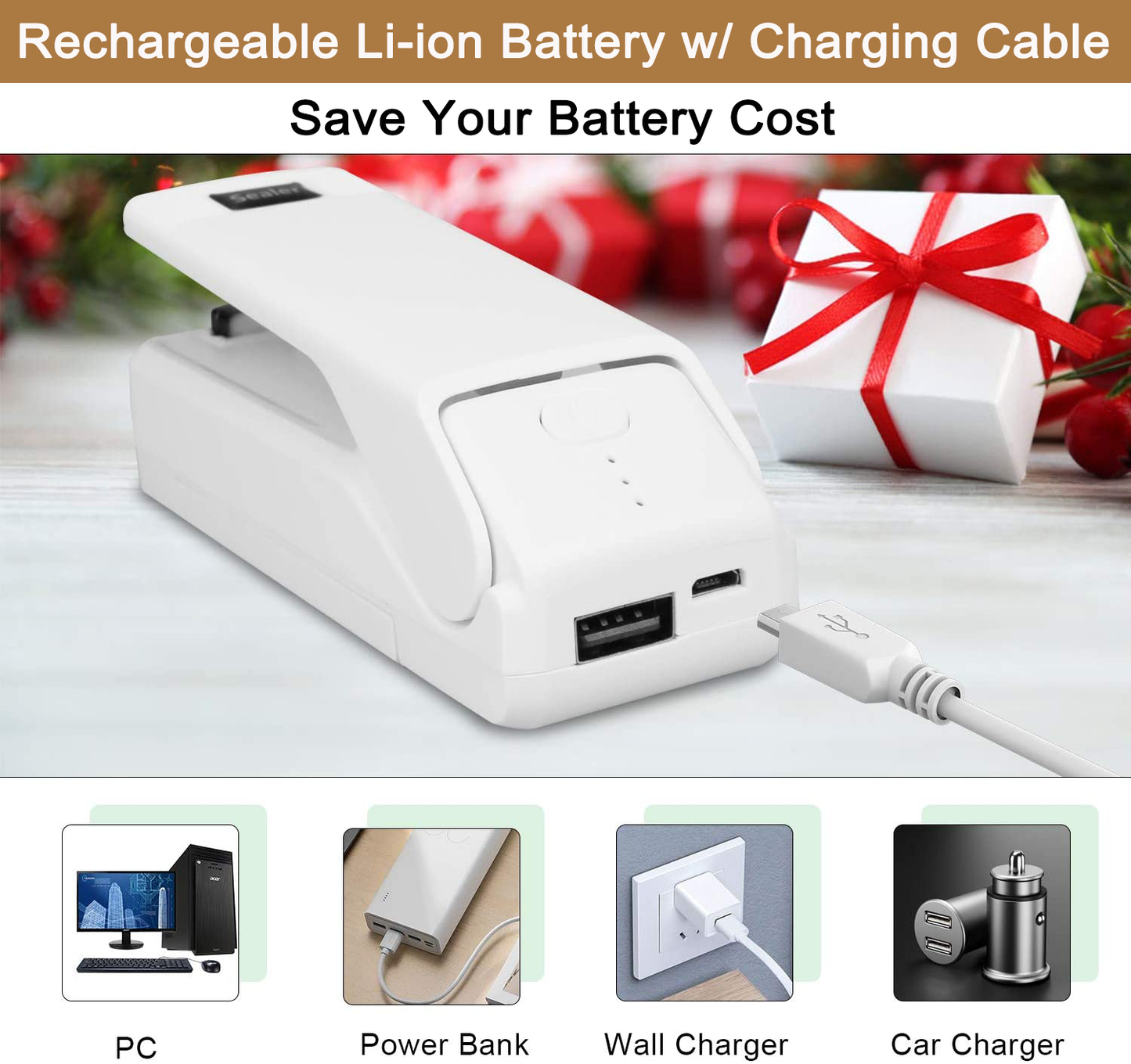 4-in-1 Rechargeable Mini Bag Sealer