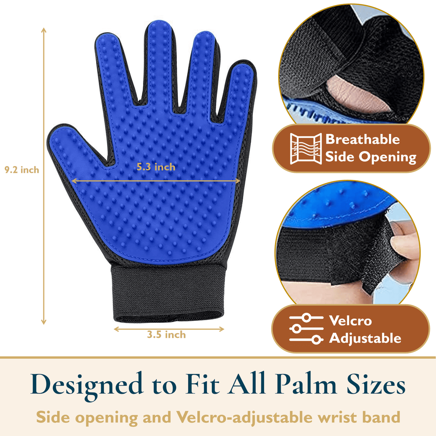 Pet Hair Remover Set - Roller Brush and Pet Grooming Gloves