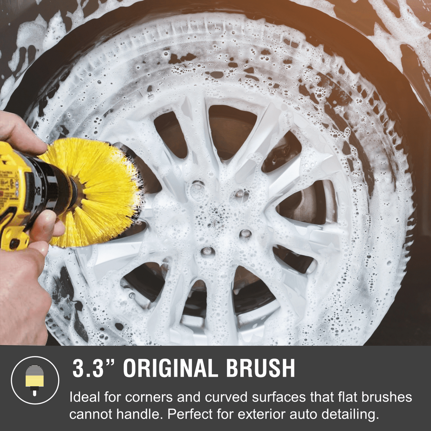 5-Piece Drill Brush Set With Splash Shield