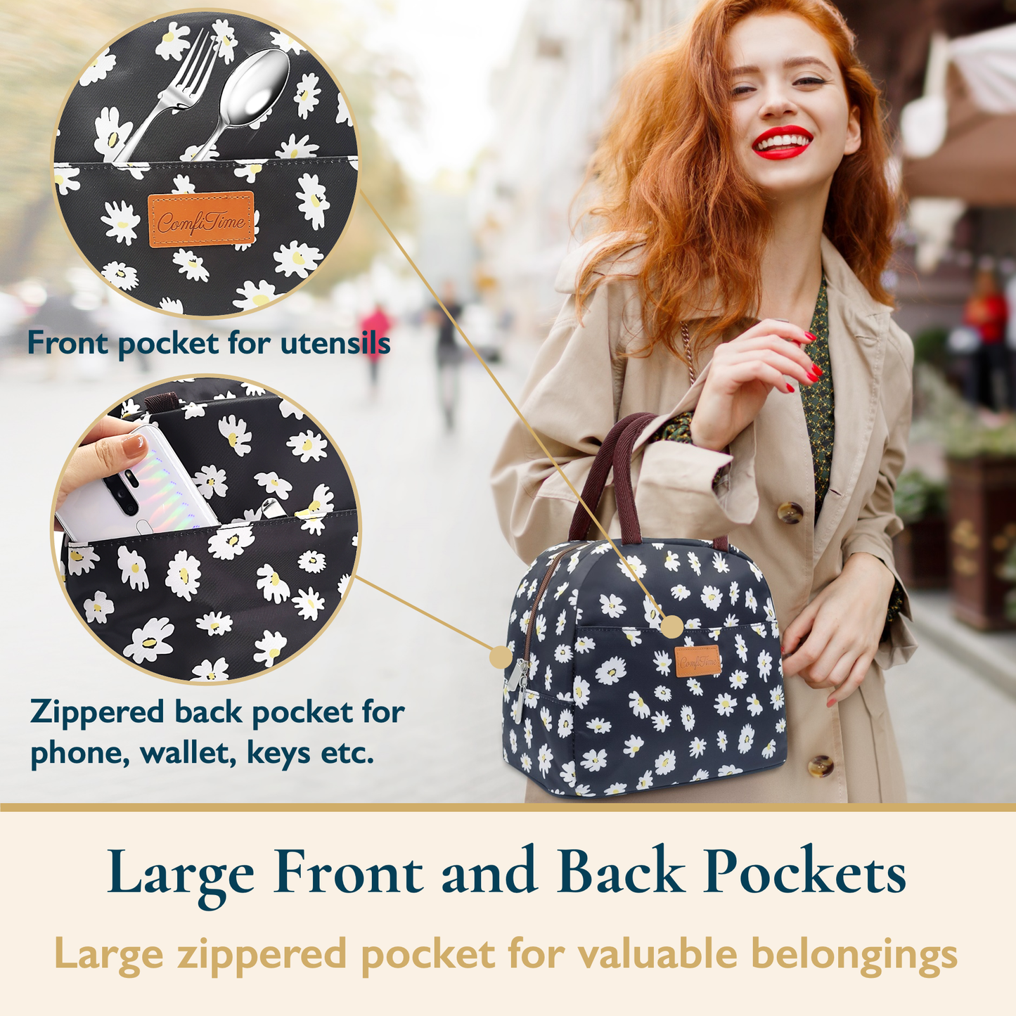 Insulated Lunch Bag for Women