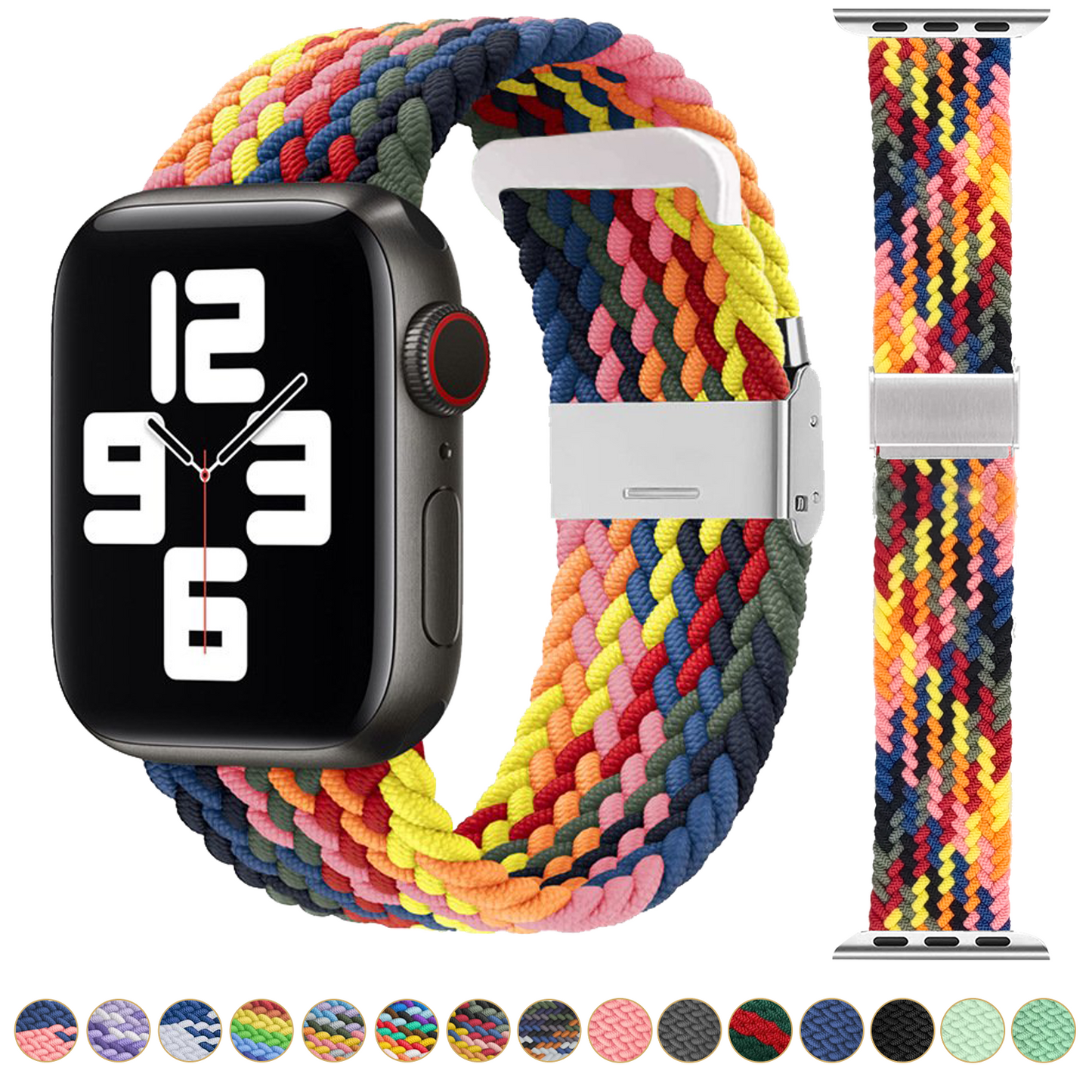 Braided Apple Watch Band With Adjustable Buckle