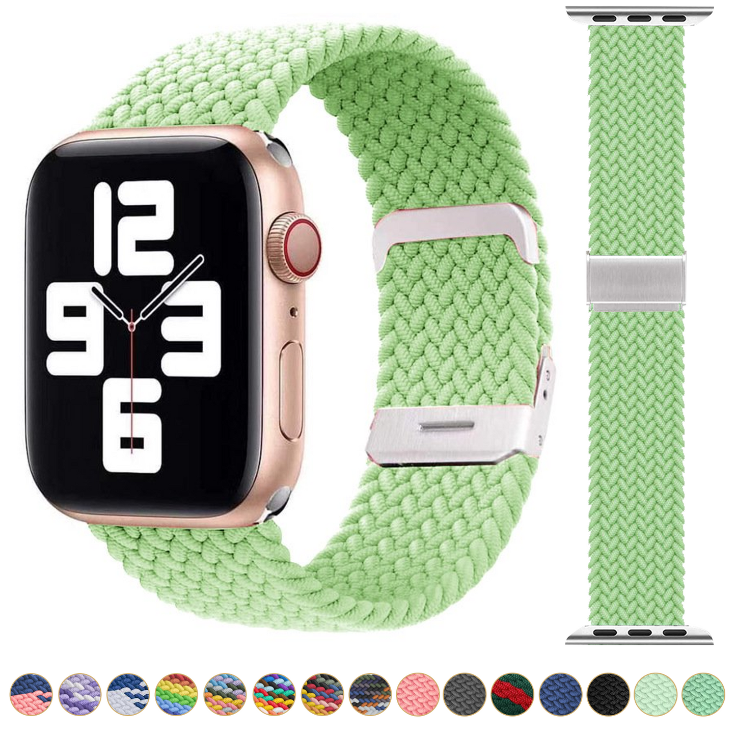 Braided Apple Watch Band With Adjustable Buckle