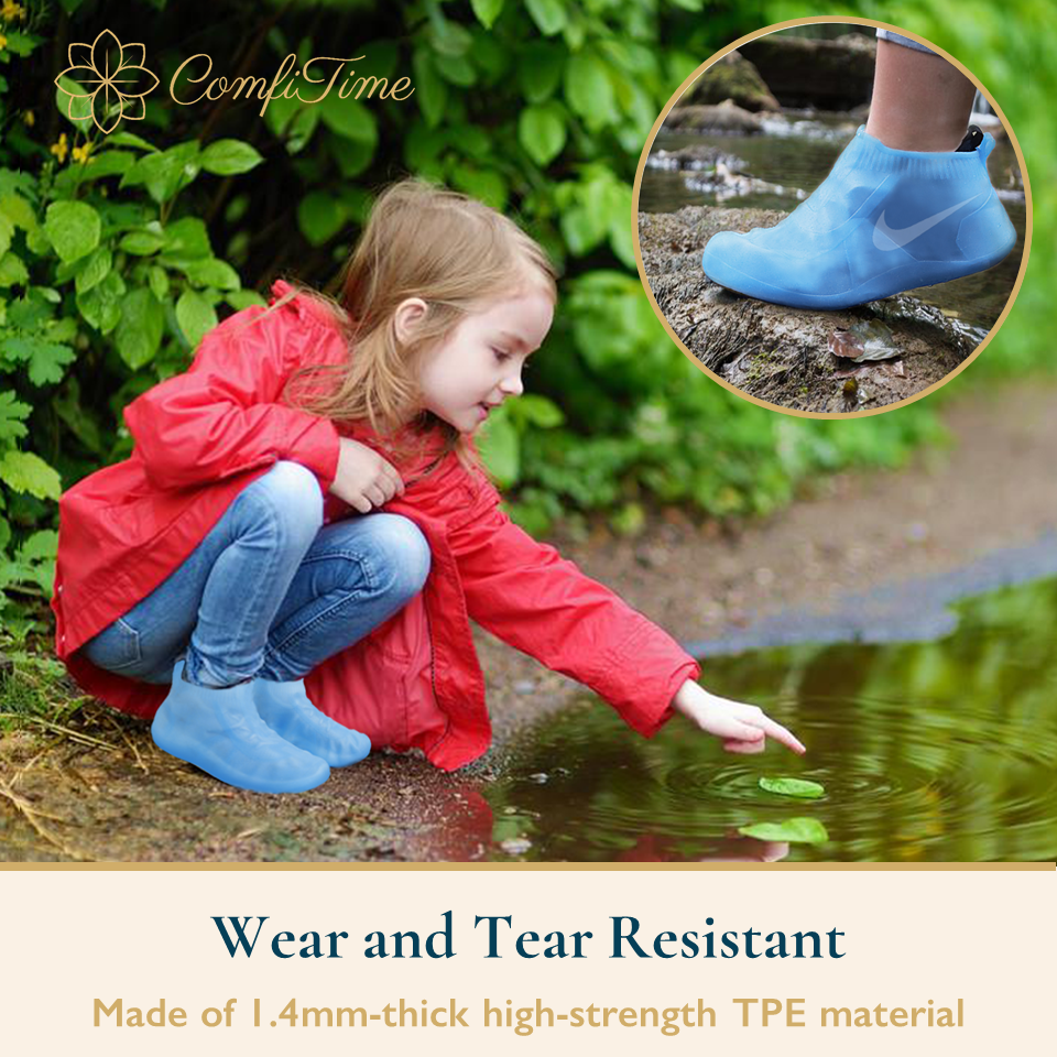 Waterproof Shoe Covers, TPE Rubber, Low-Rise