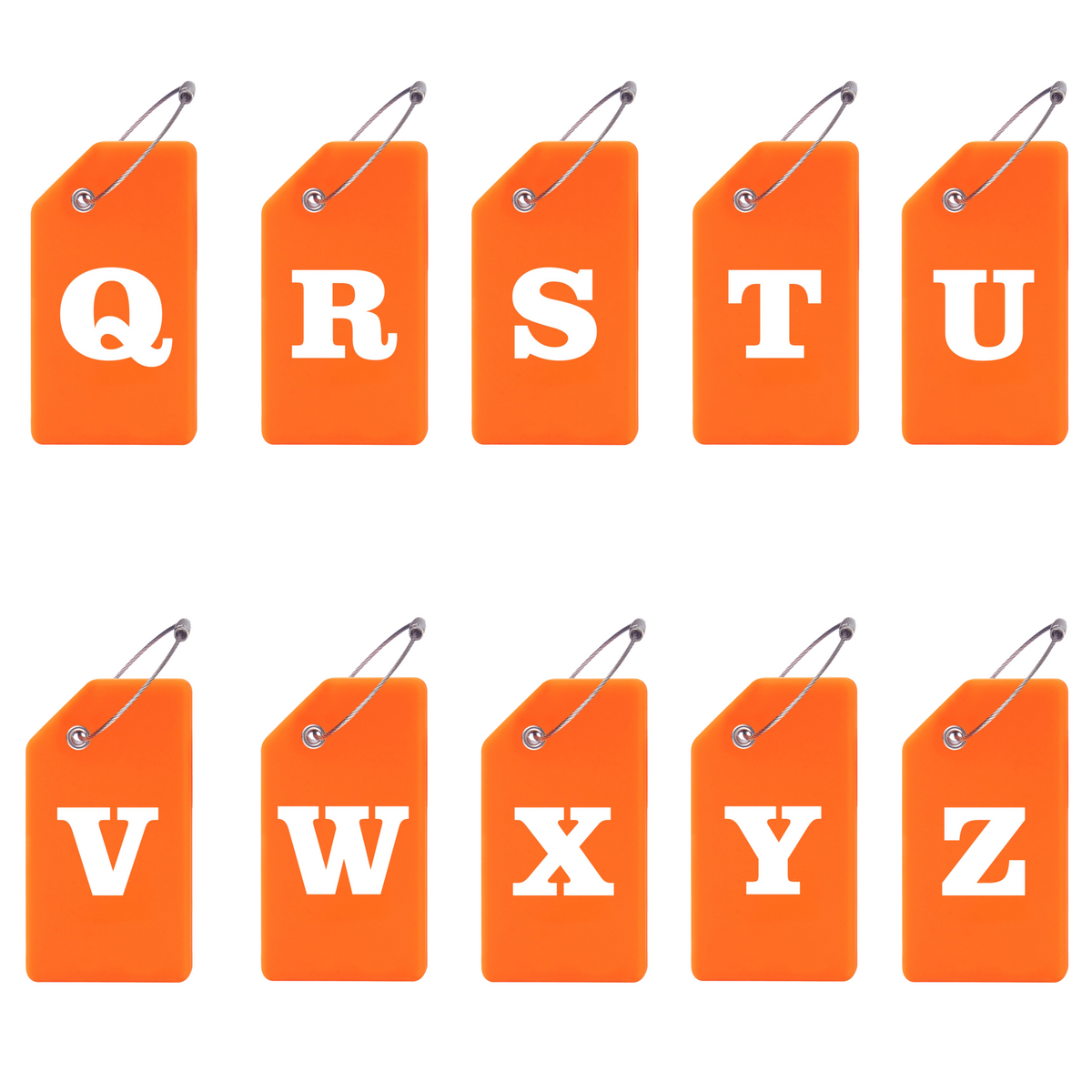 Silicone Luggage Tags With Alphabet, 2 Pack