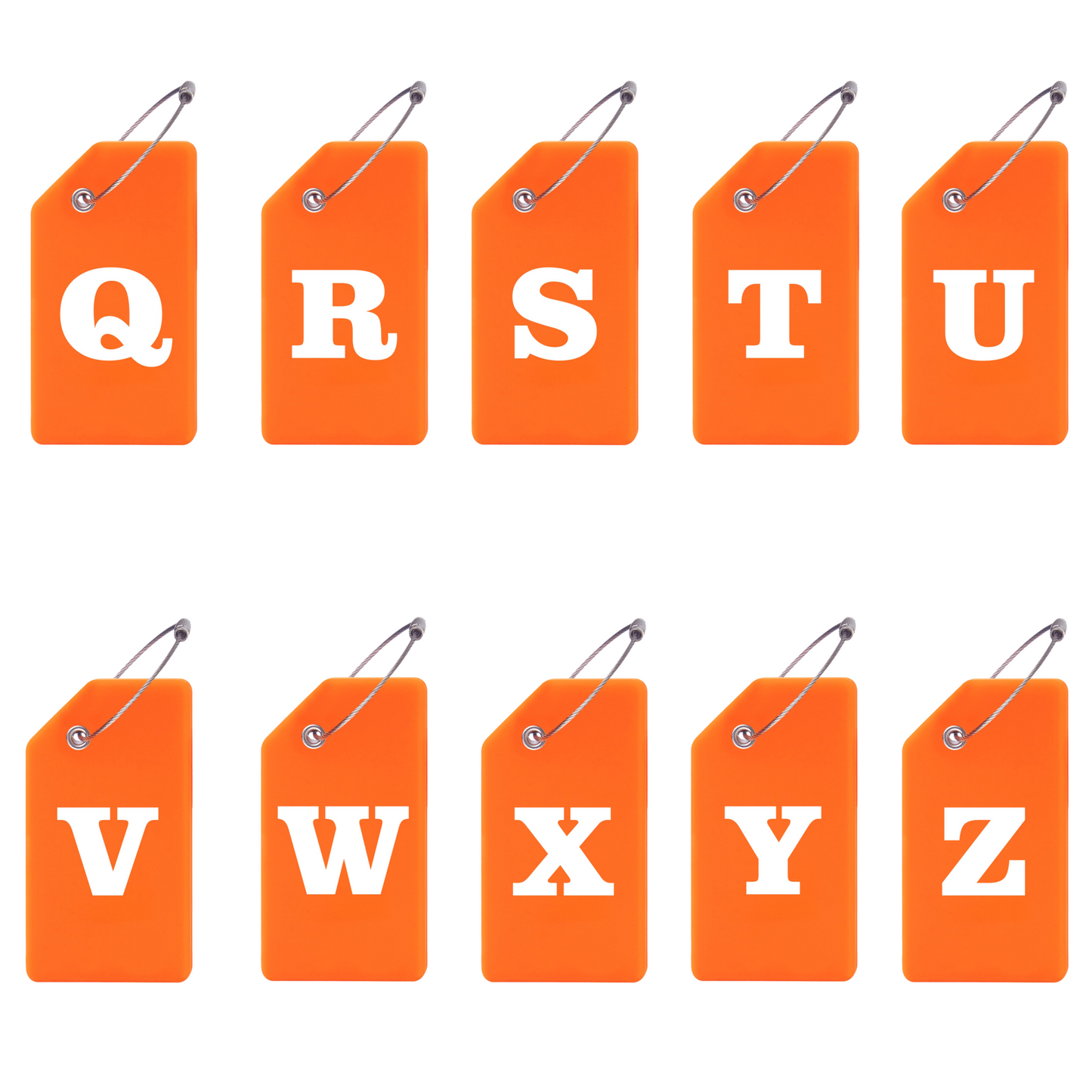 Silicone Luggage Tags With Alphabet, 4 Pack