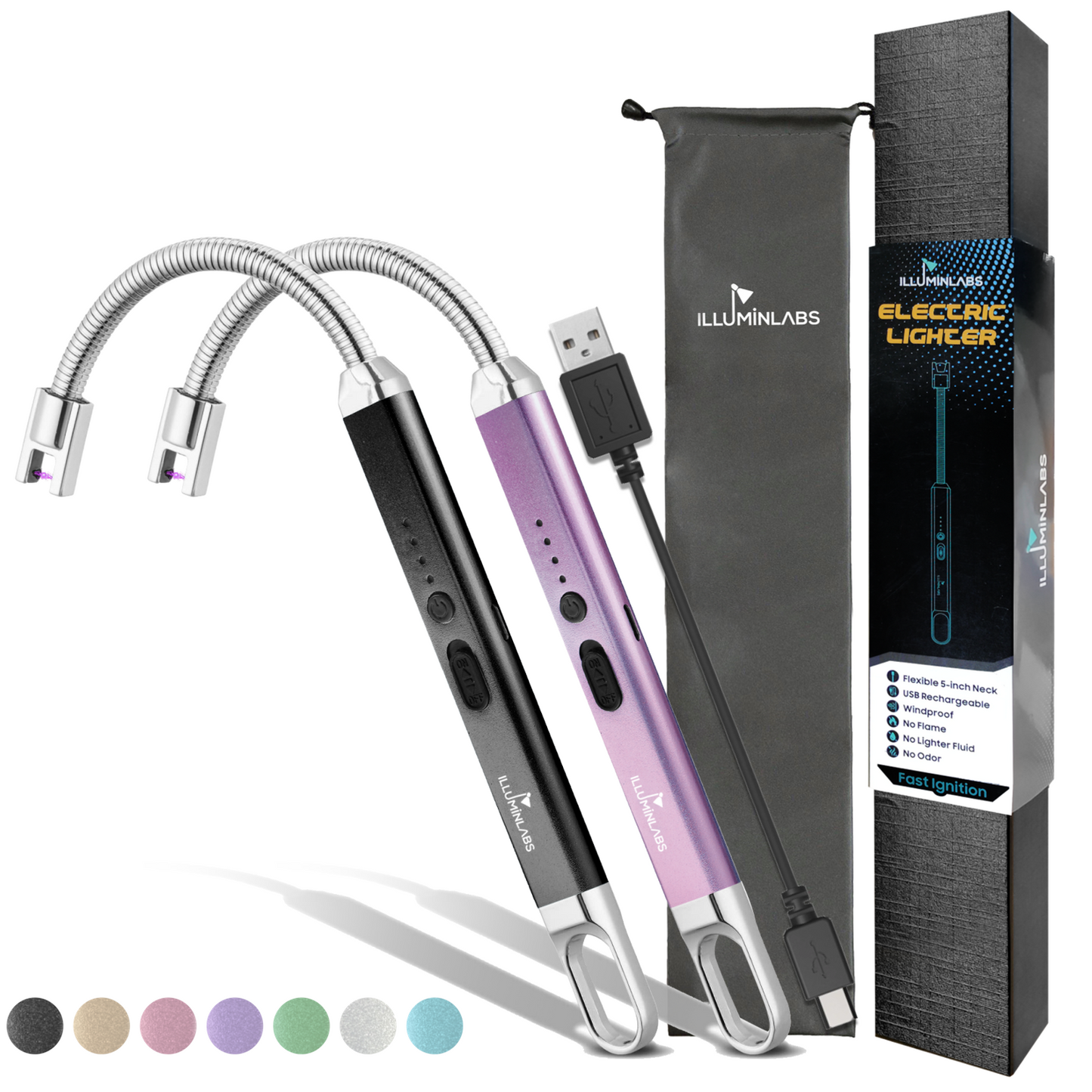 USB Rechargeable Electric Lighter, 2 Pack