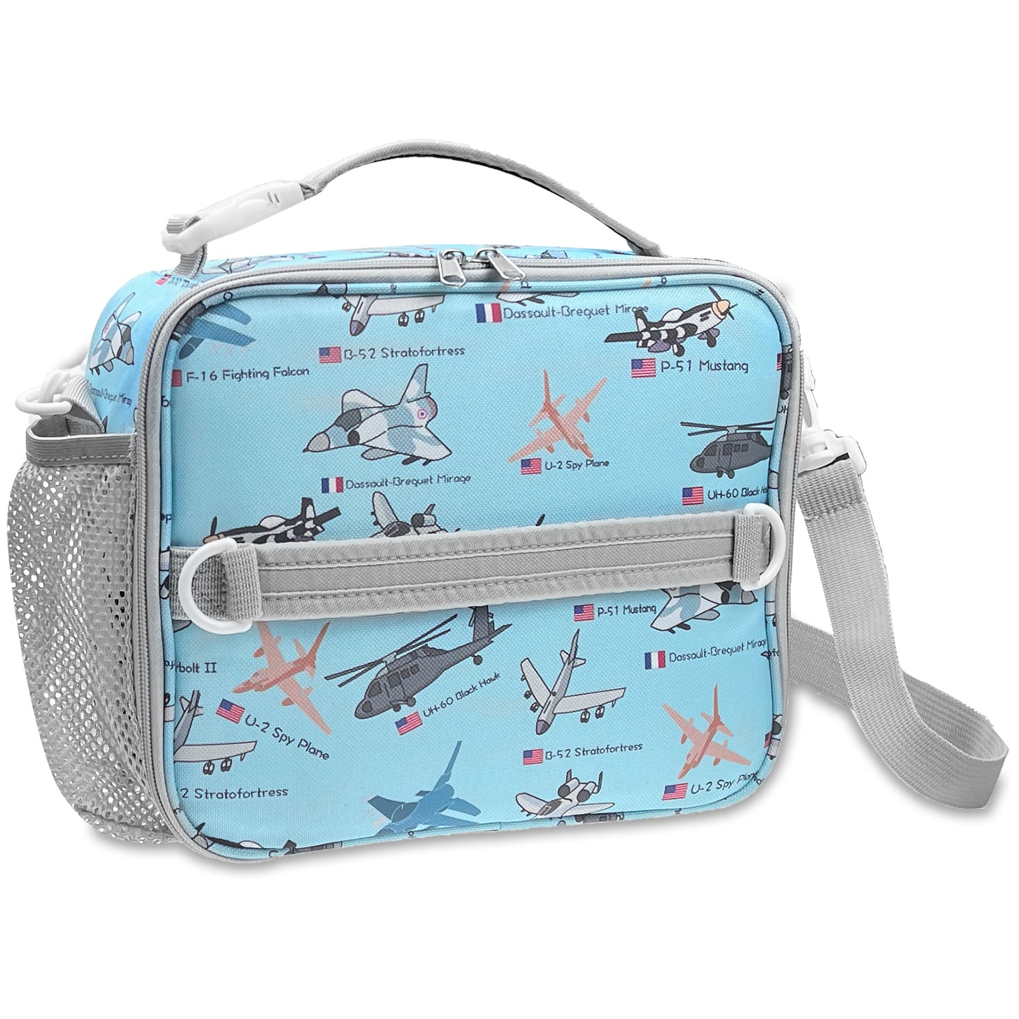 Insulated Lunch Bag for Kids With Shoulder Strap and Handles