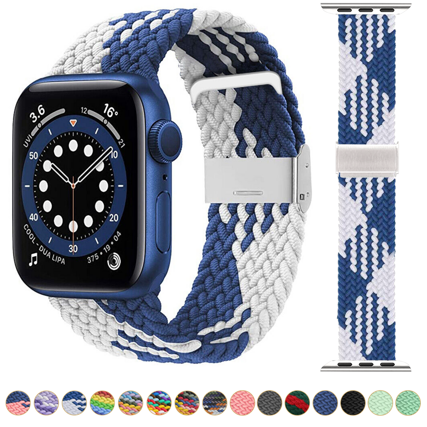 Braided Apple Watch Band With Adjustable Buckle