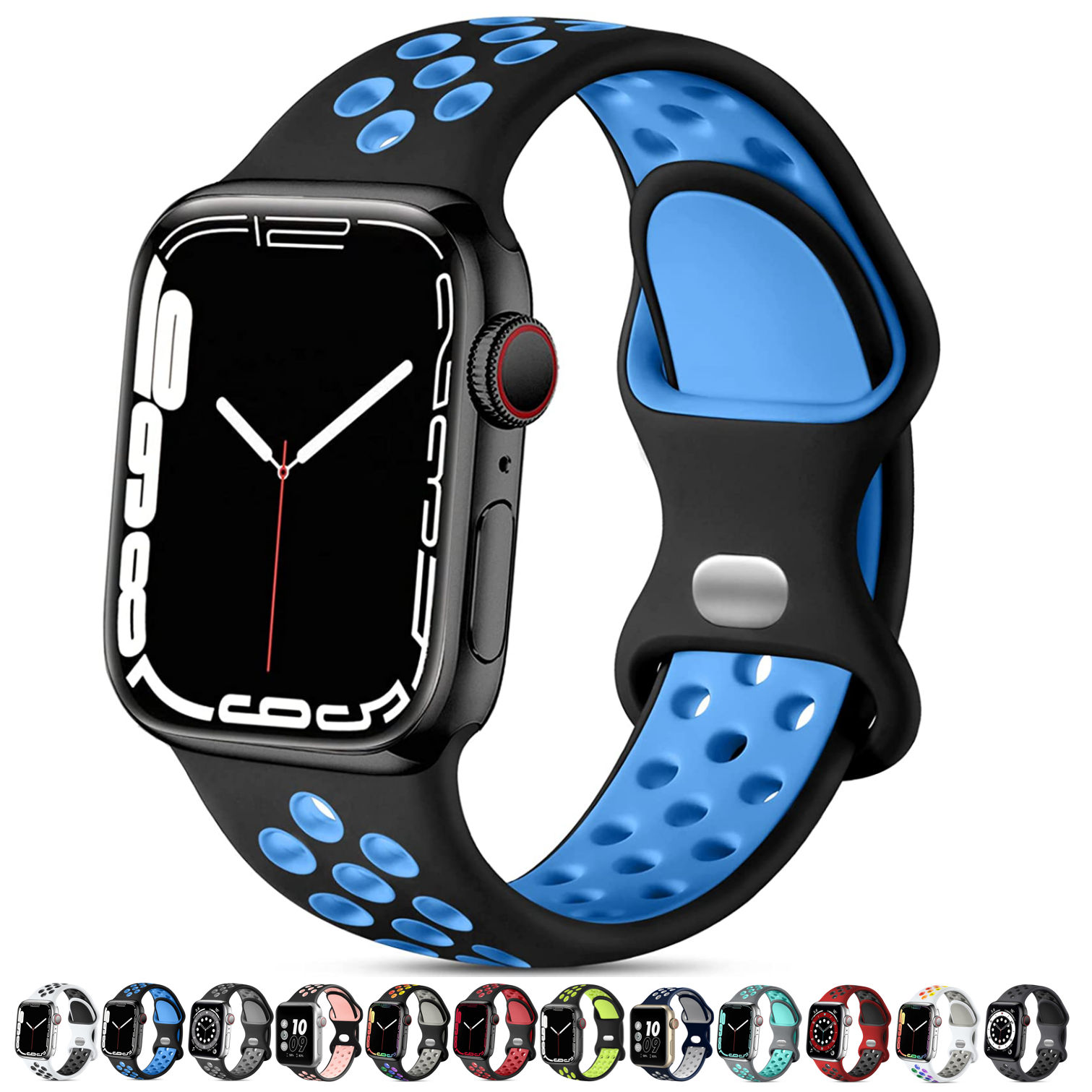 Silicone Apple Watch Band With Air Holes 1 Pack IlluminLabs Store