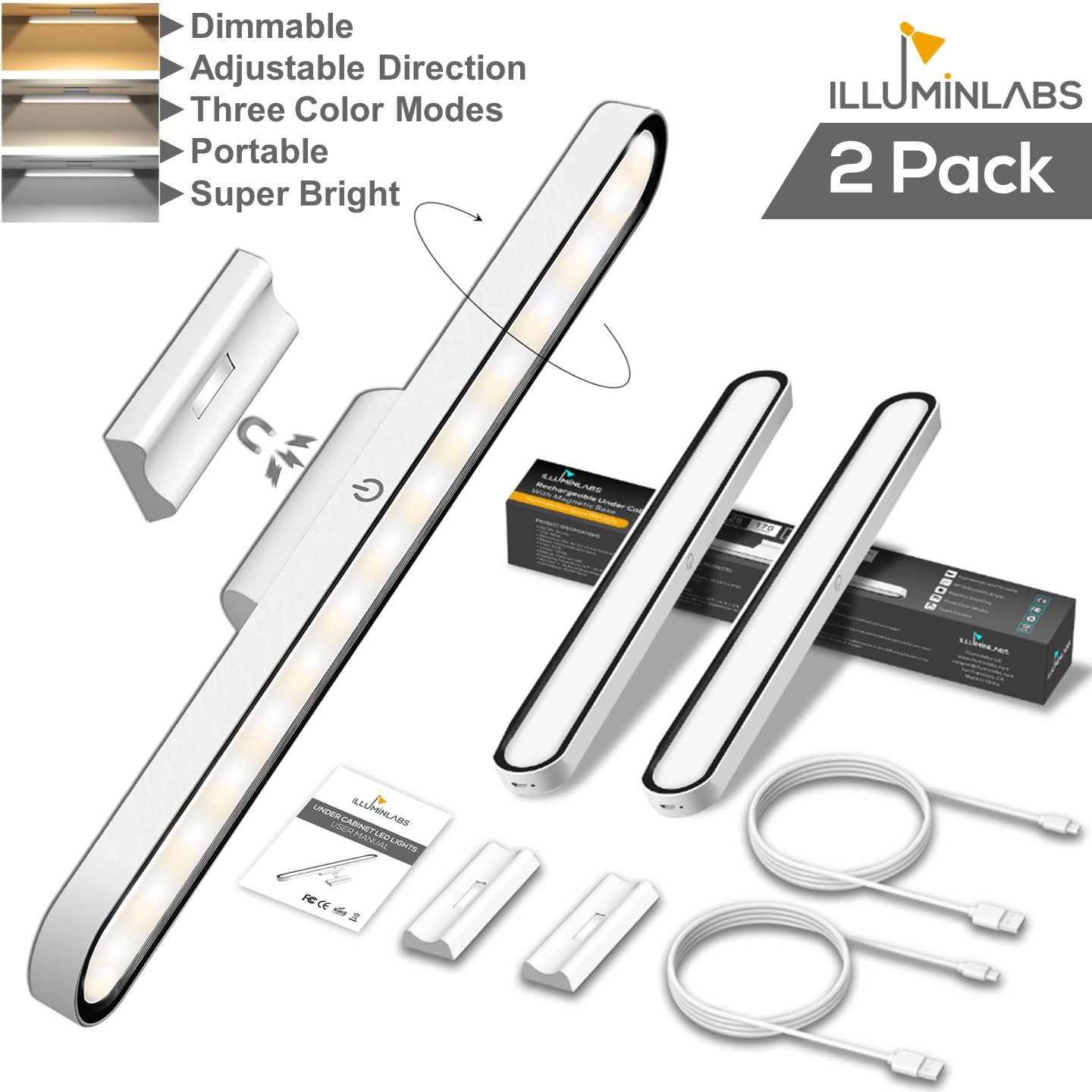 Rechargeable 28 LED Under Cabinet Lights