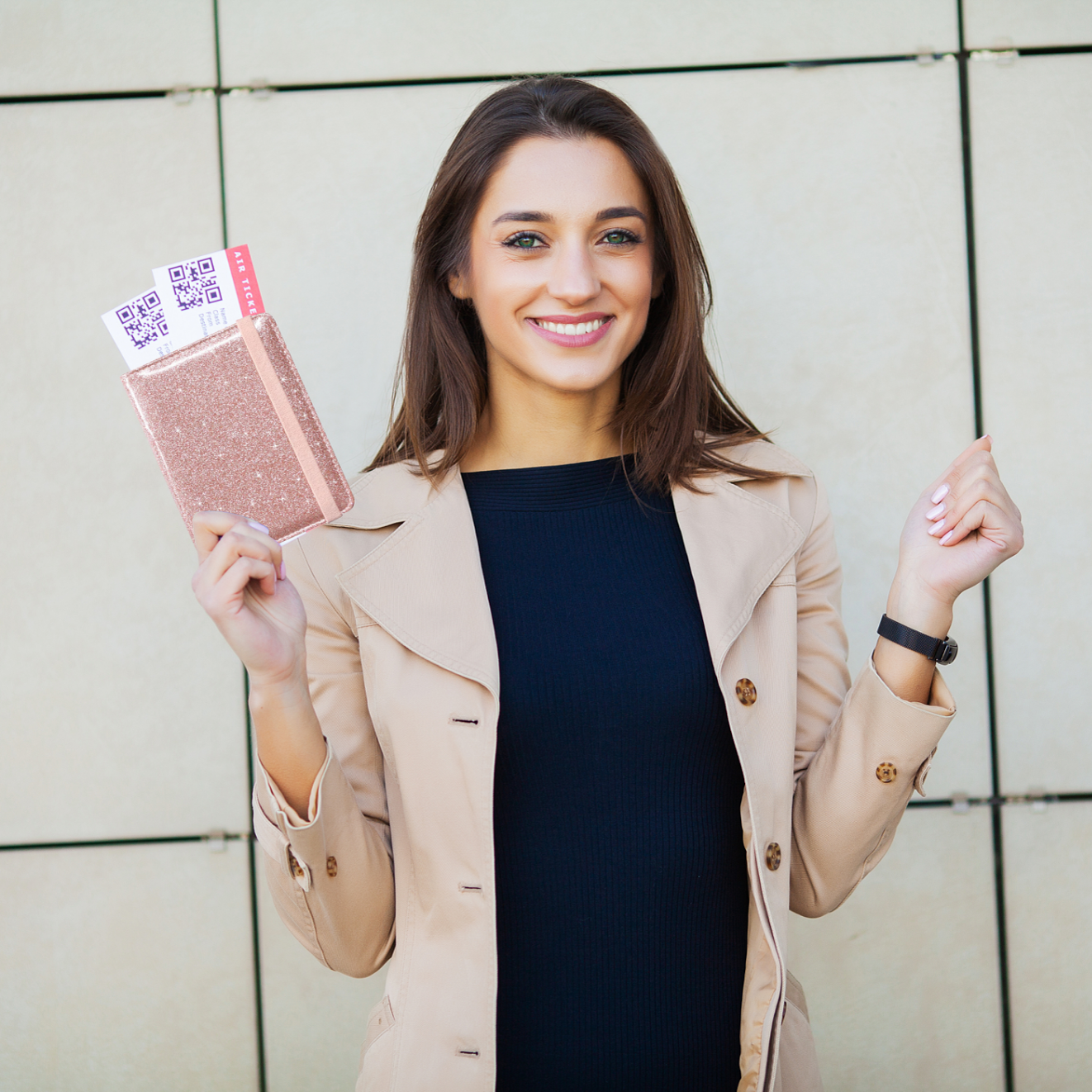 RFID-Blocking Passport Holder With Elastic Band