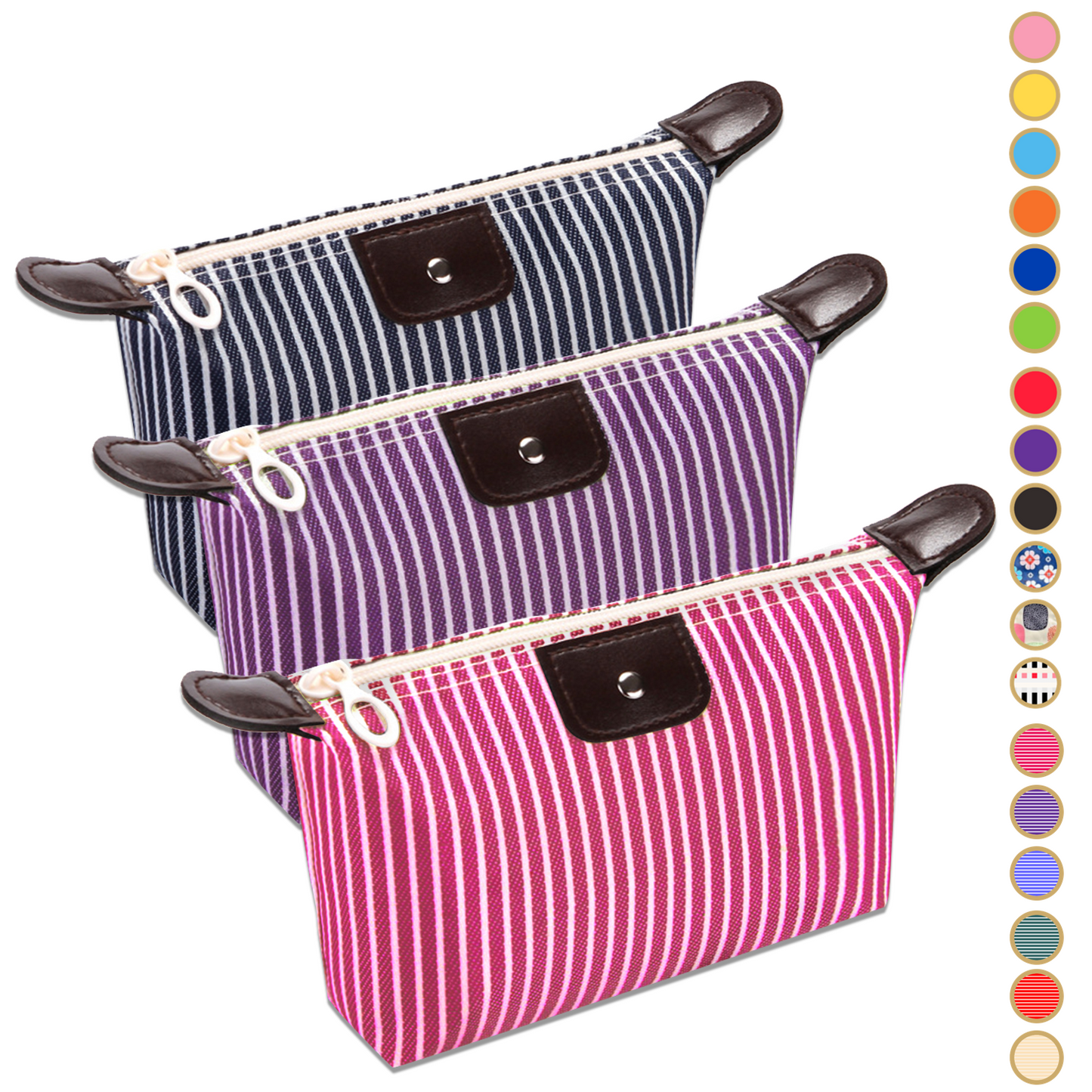 Travel Makeup Bags, 3 Pack