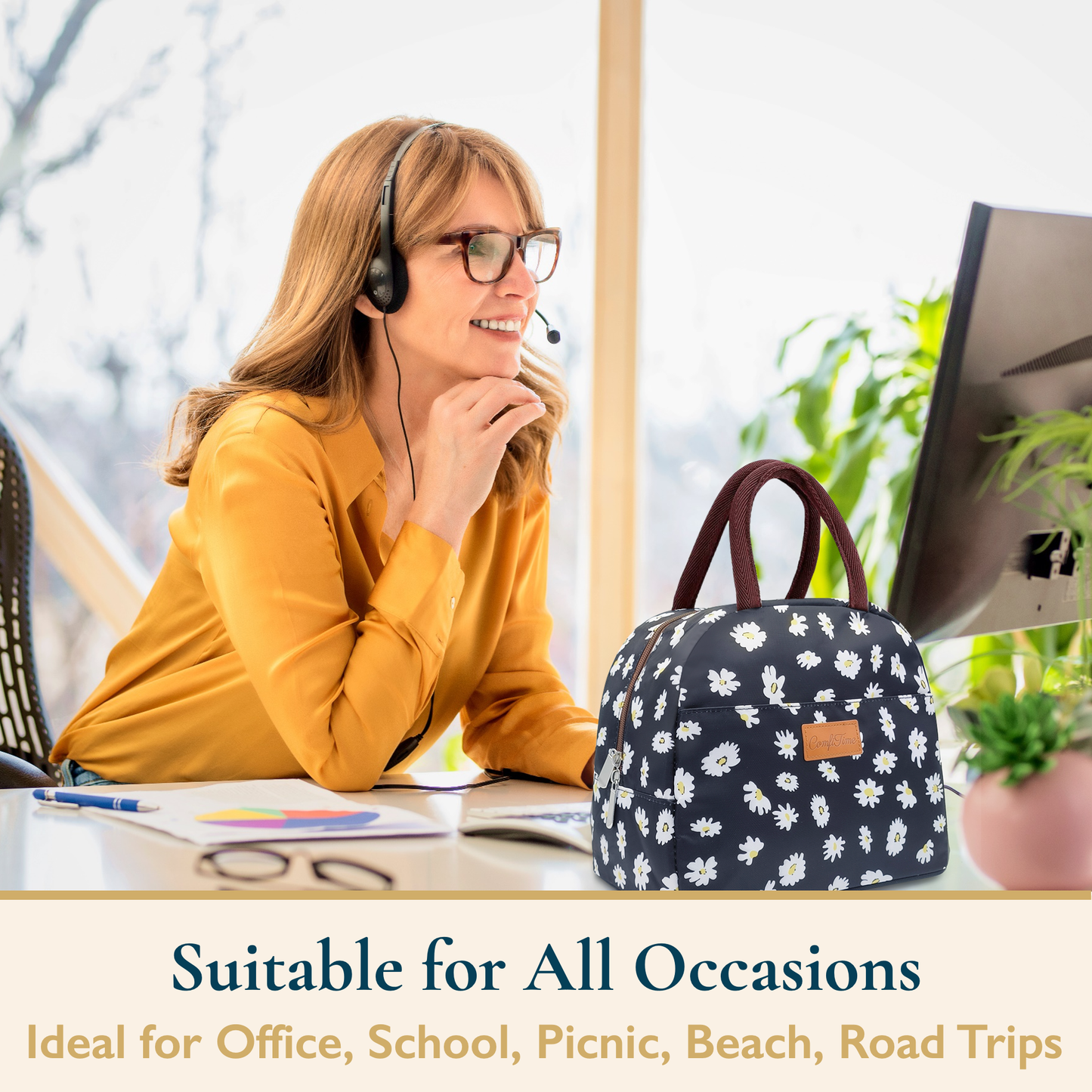 Insulated Lunch Bag for Women