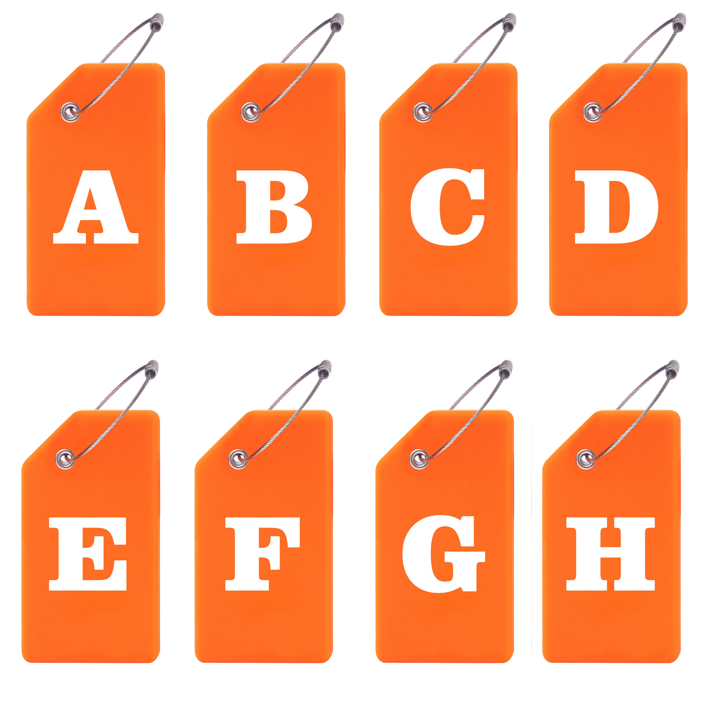 Silicone Luggage Tags With Alphabet, 4 Pack