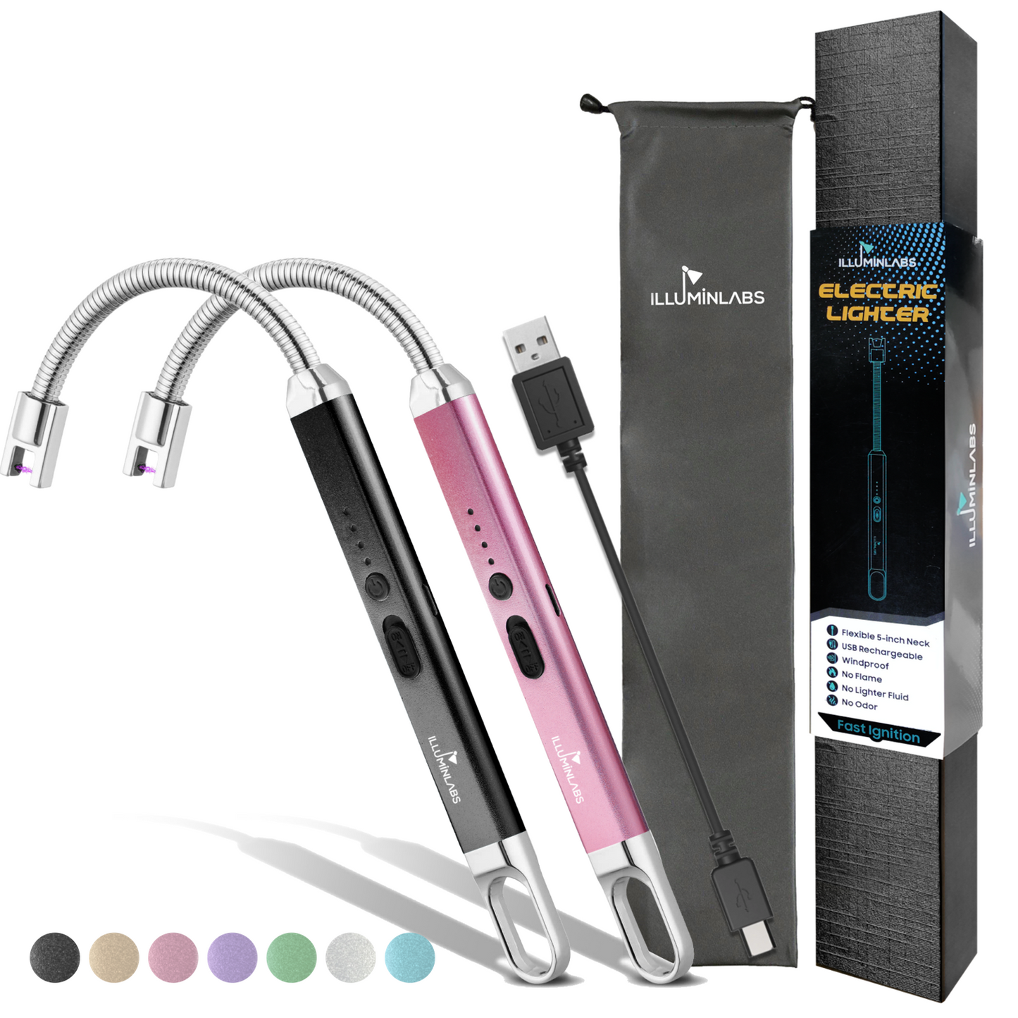 USB Rechargeable Electric Lighter, 2 Pack