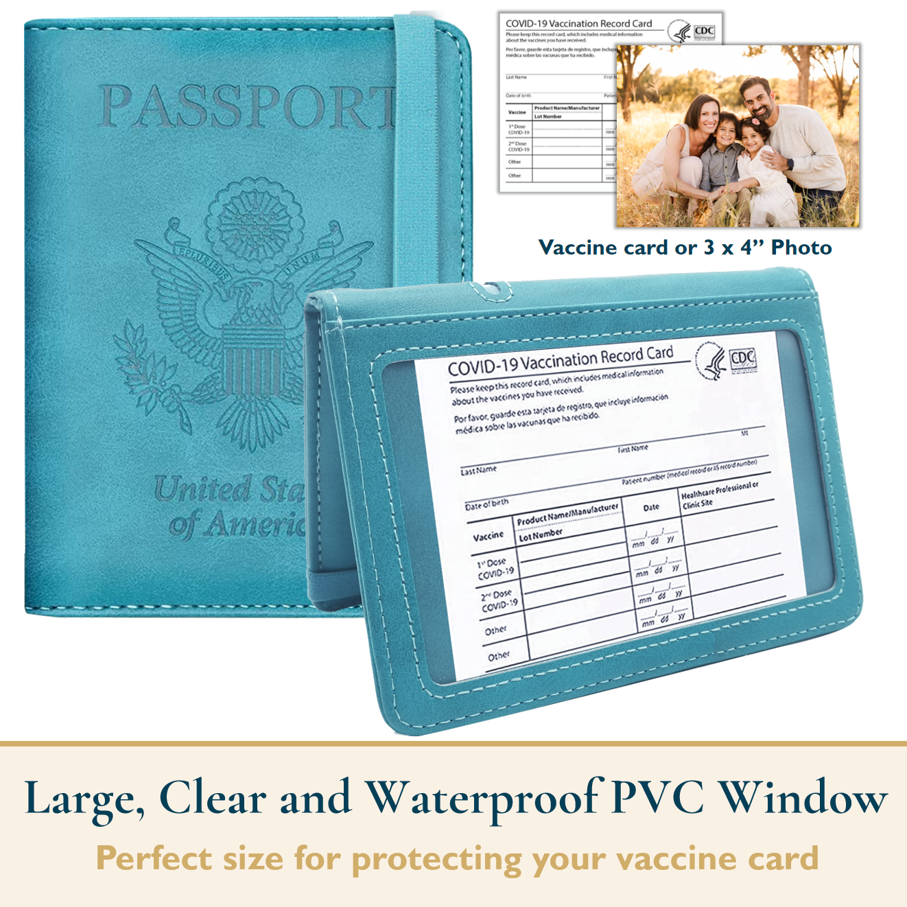 RFID-Blocking Passport Holder With Elastic Band