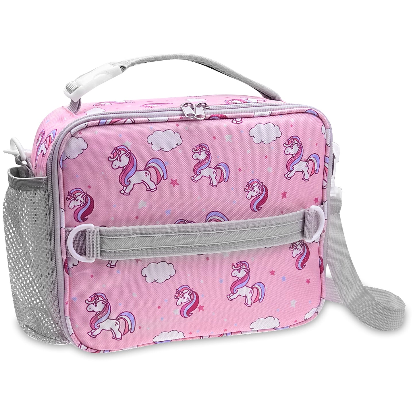 Insulated Lunch Bag for Kids With Shoulder Strap and Handles