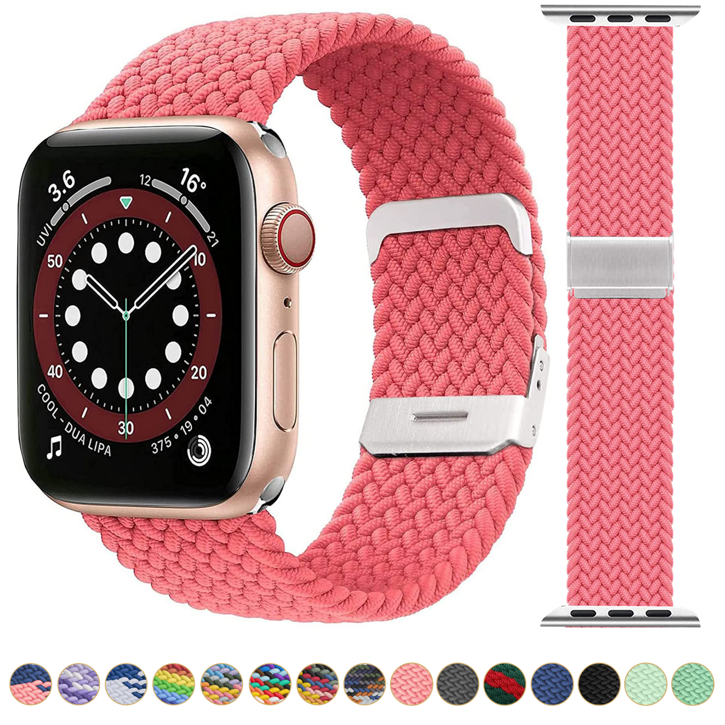 Braided Apple Watch Band With Adjustable Buckle