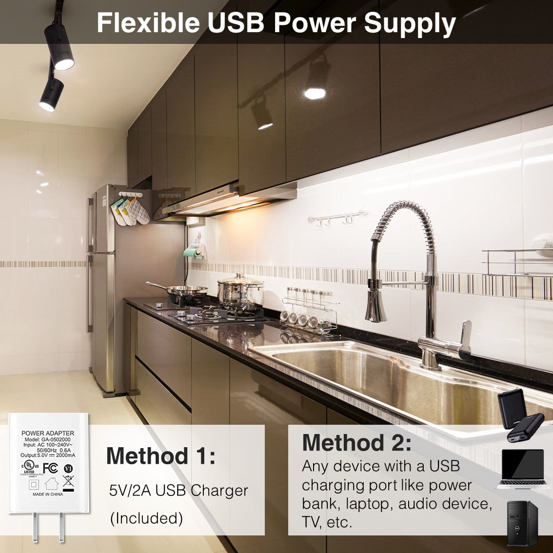 Under Cabinet LED Strip Lights With Remote Control