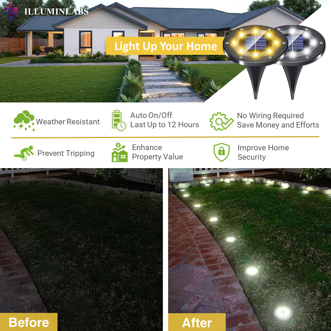 Solar Ground Light With Stainless-Steel Casing