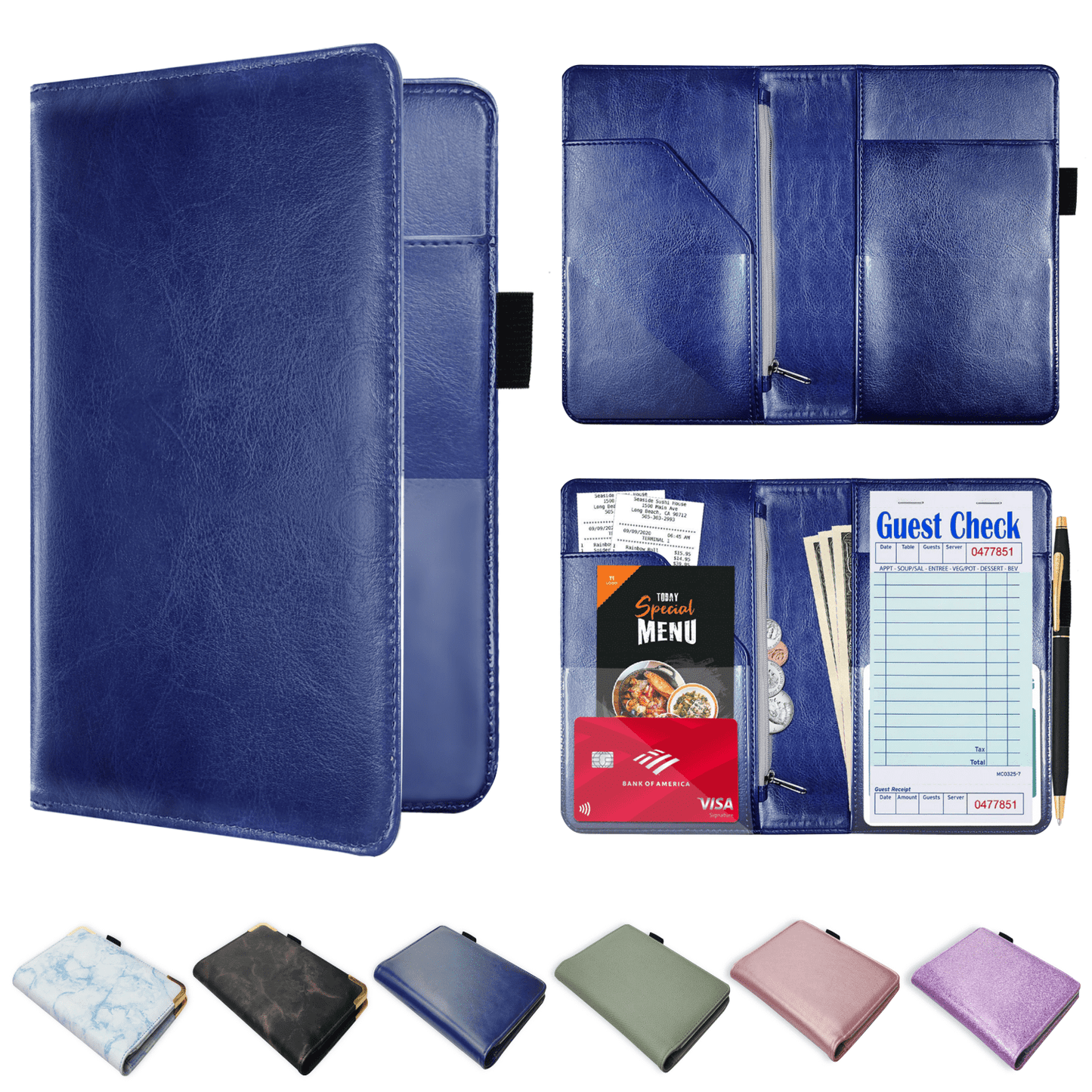 PU Leather Server Book for Waitress