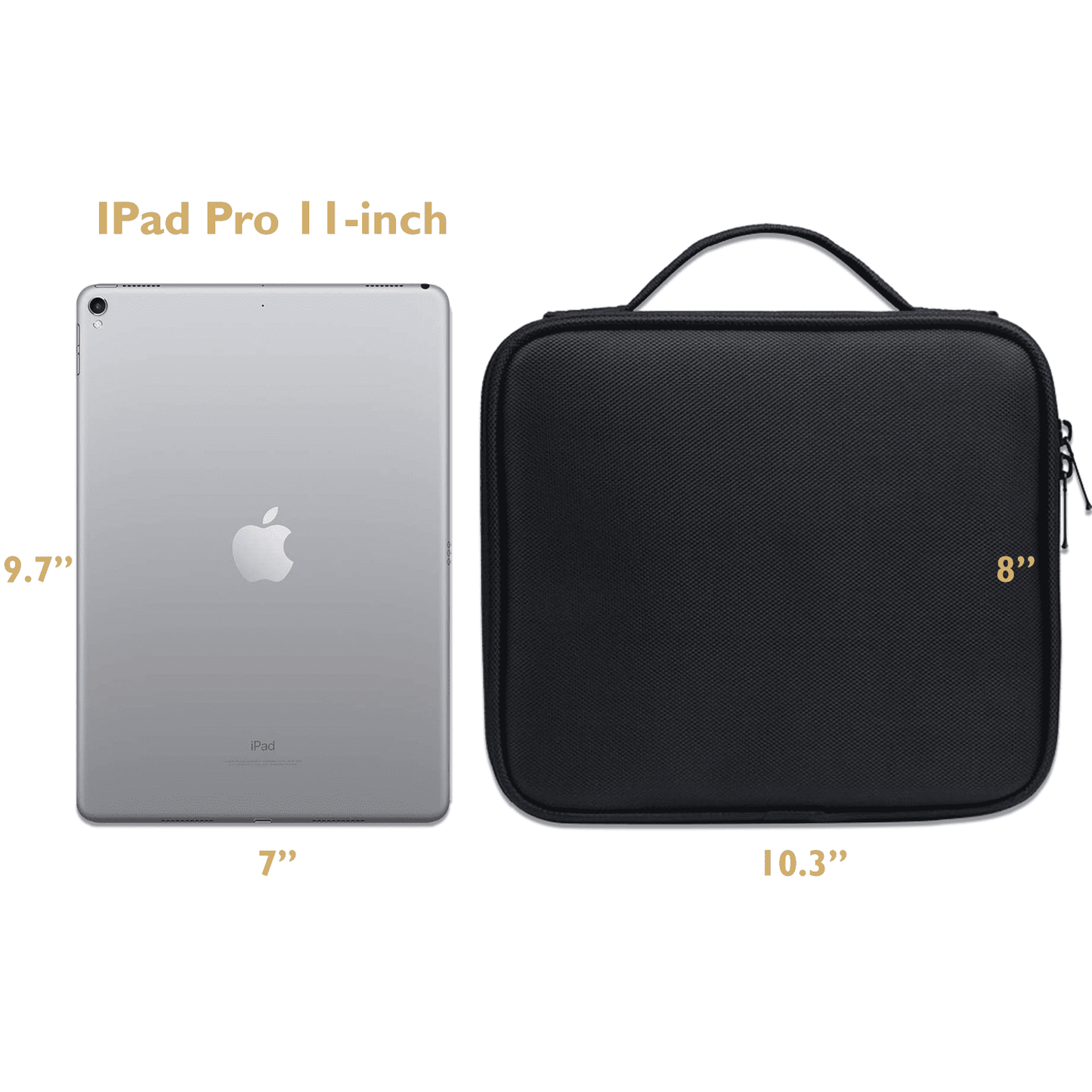 Customizable Makeup Case With Strap and Bonus Travel Mirror
