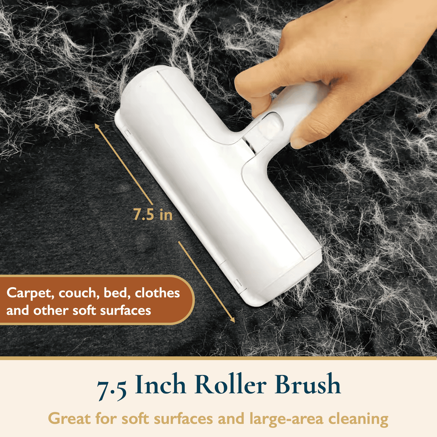Pet Hair Remover Set - Roller Brush and Pet Grooming Gloves