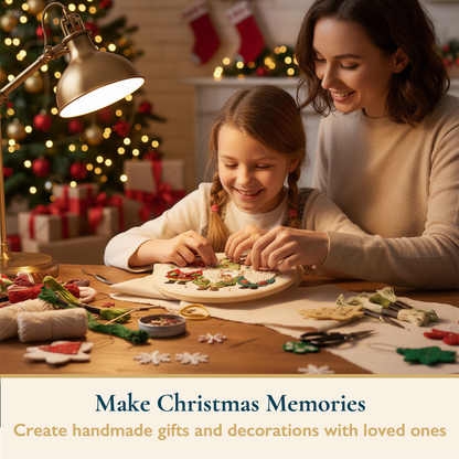 ComfiTime Christmas Embroidery Kit for Beginners – 5 Skill-Building Levels