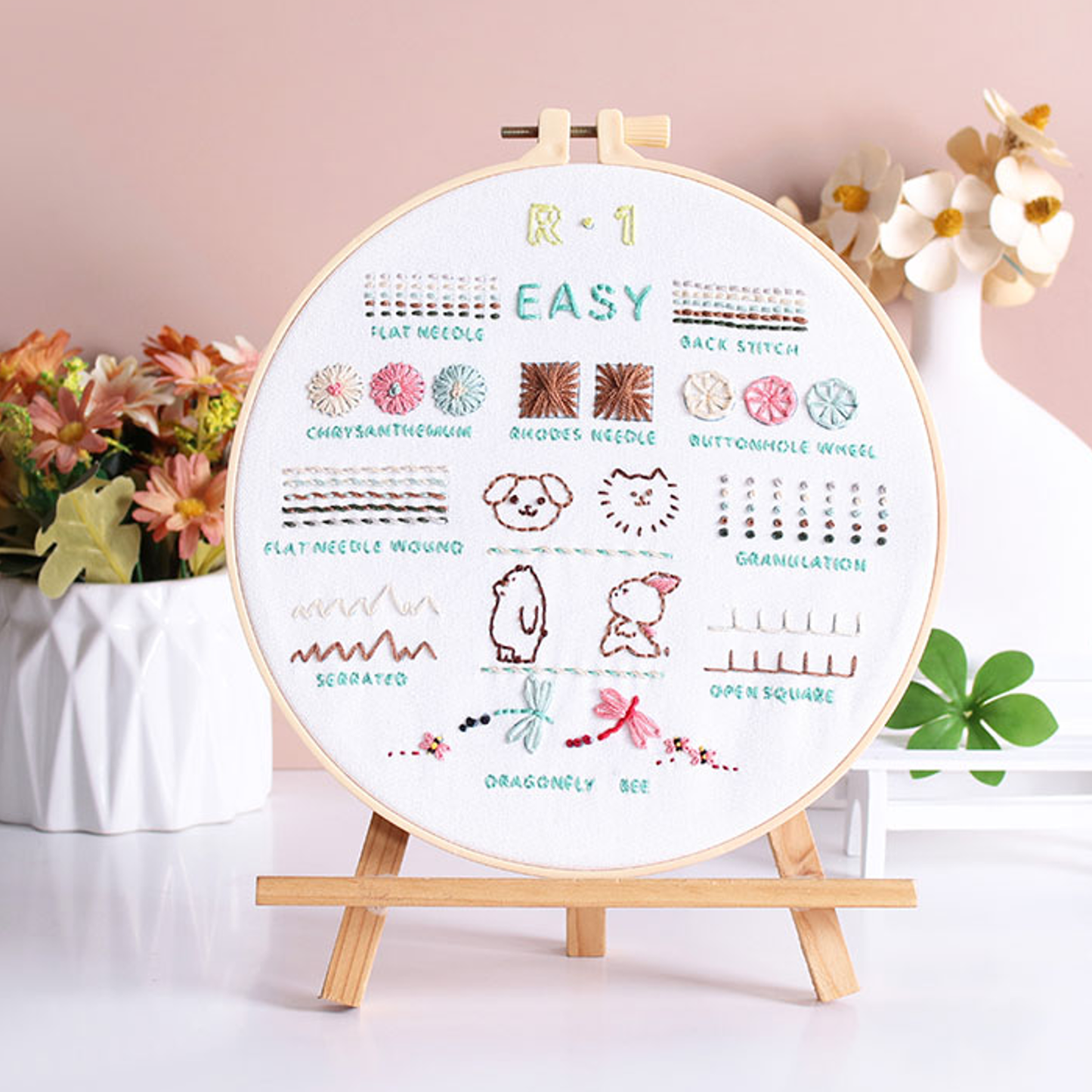 ComfiTime Christmas Embroidery Kit for Beginners – 5 Skill-Building Levels