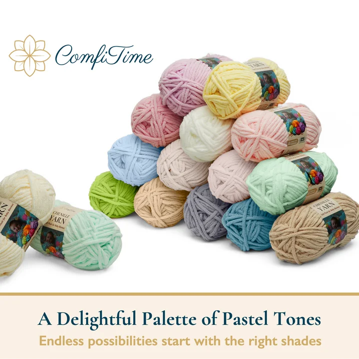 Yarn-6 Super Bulky-Chenille-3 Pack