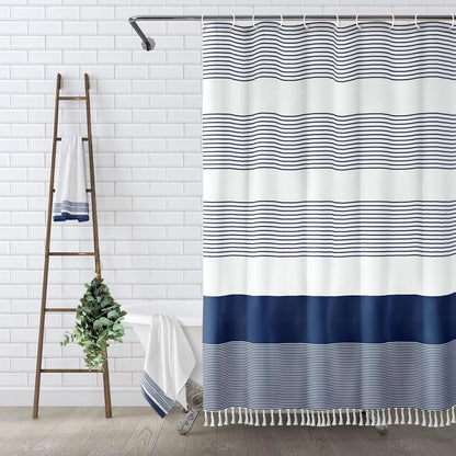 Shower Curtain - Long Tassel Stripes - New Color