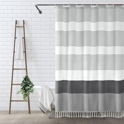 Shower Curtain - Long Tassel Stripes - New Color